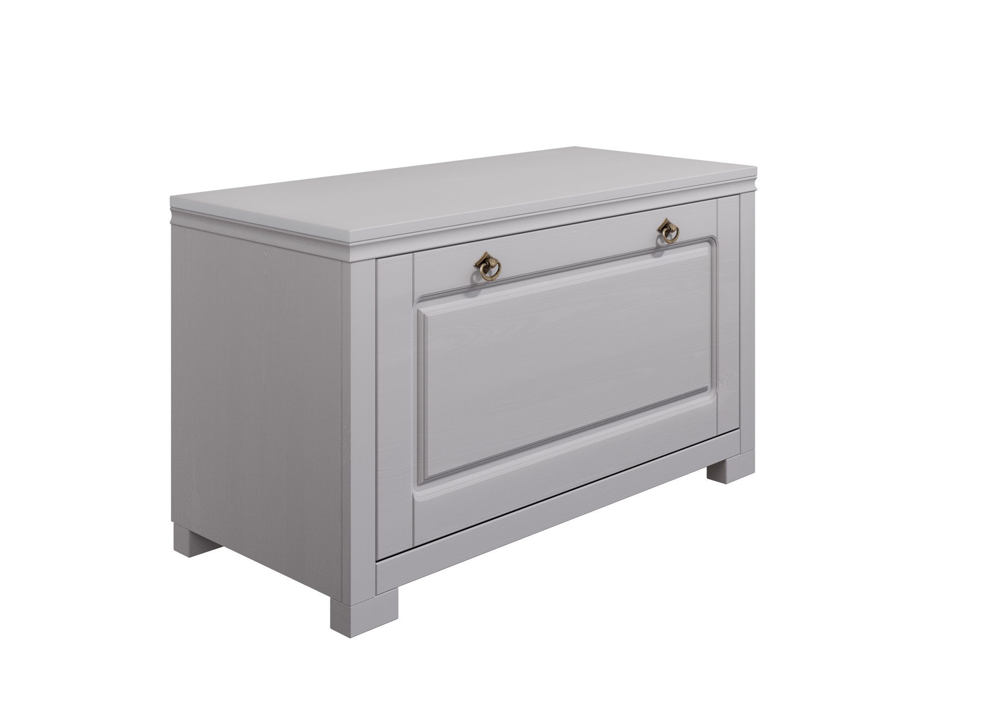 Home affaire Zitbank Gotland van massief grenen, fsc-gecertificeerd, breedte 85 cm halbankjes wit