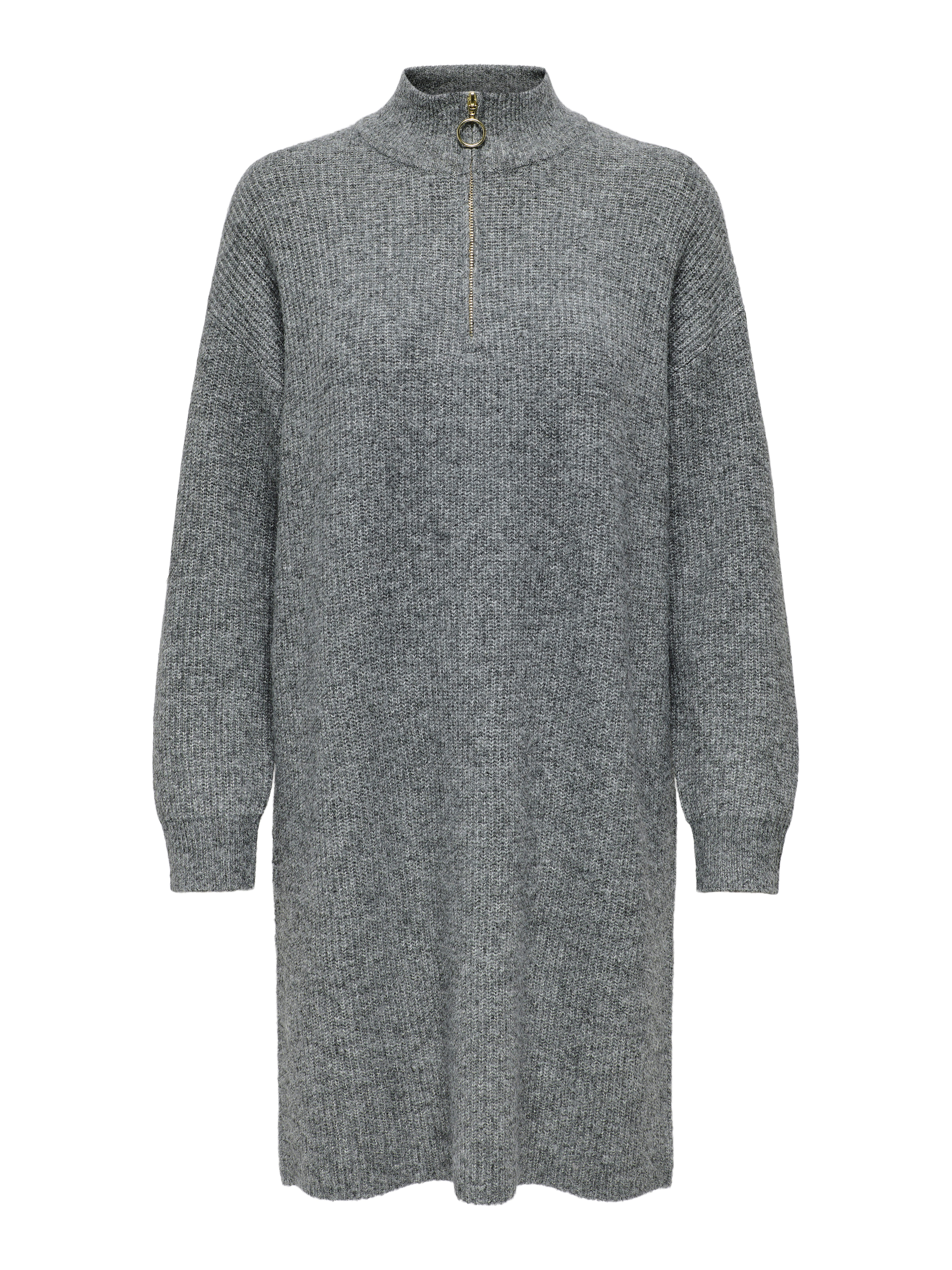 Only Gebreide jurk ONLTOKYO L/S ZIP DRESS KNT