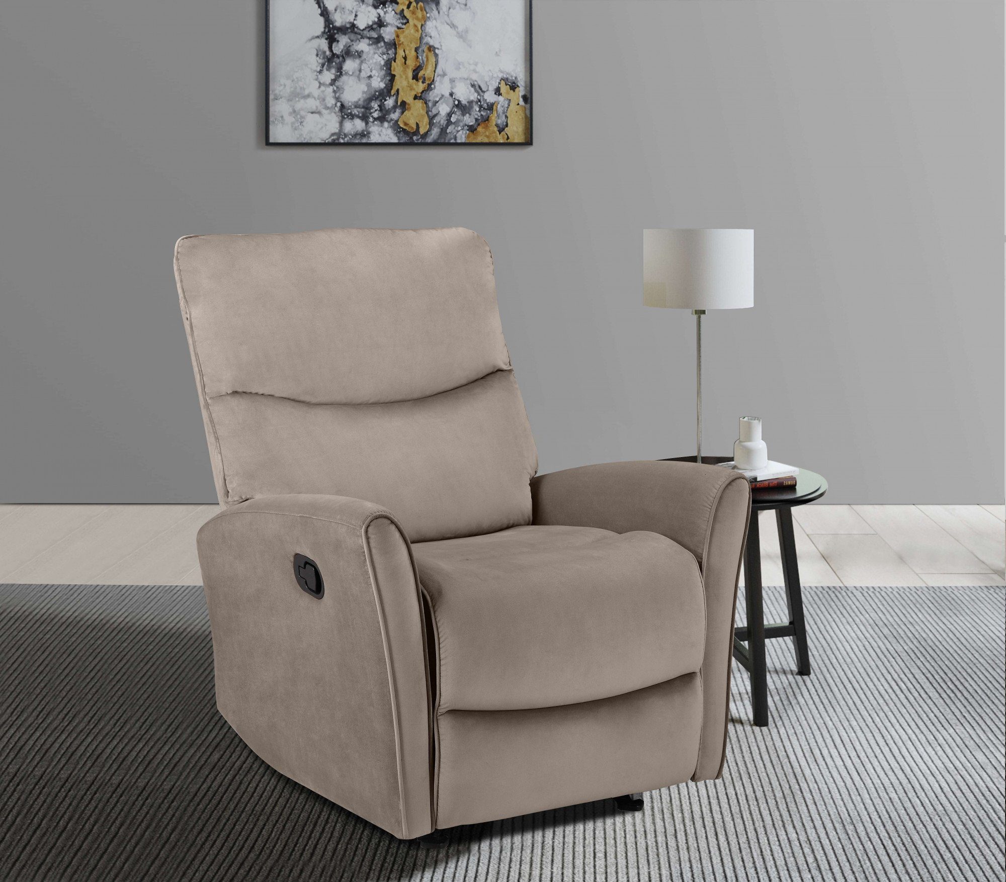 Home affaire Relaxfauteuil Chesley, tv-stoel met slaapfunctie, woonkamerstoel