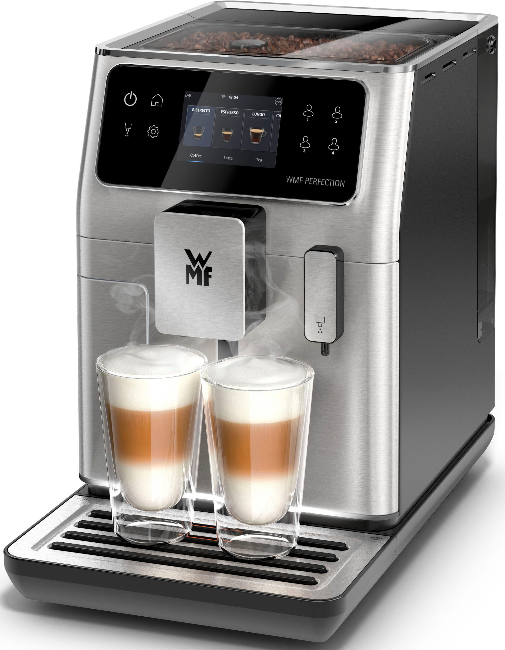 WMF Volautomatisch koffiezetapparaat Perfection 640 CP812D10, zeer stil, hoogwaardige behuizing, led-omgevingslicht