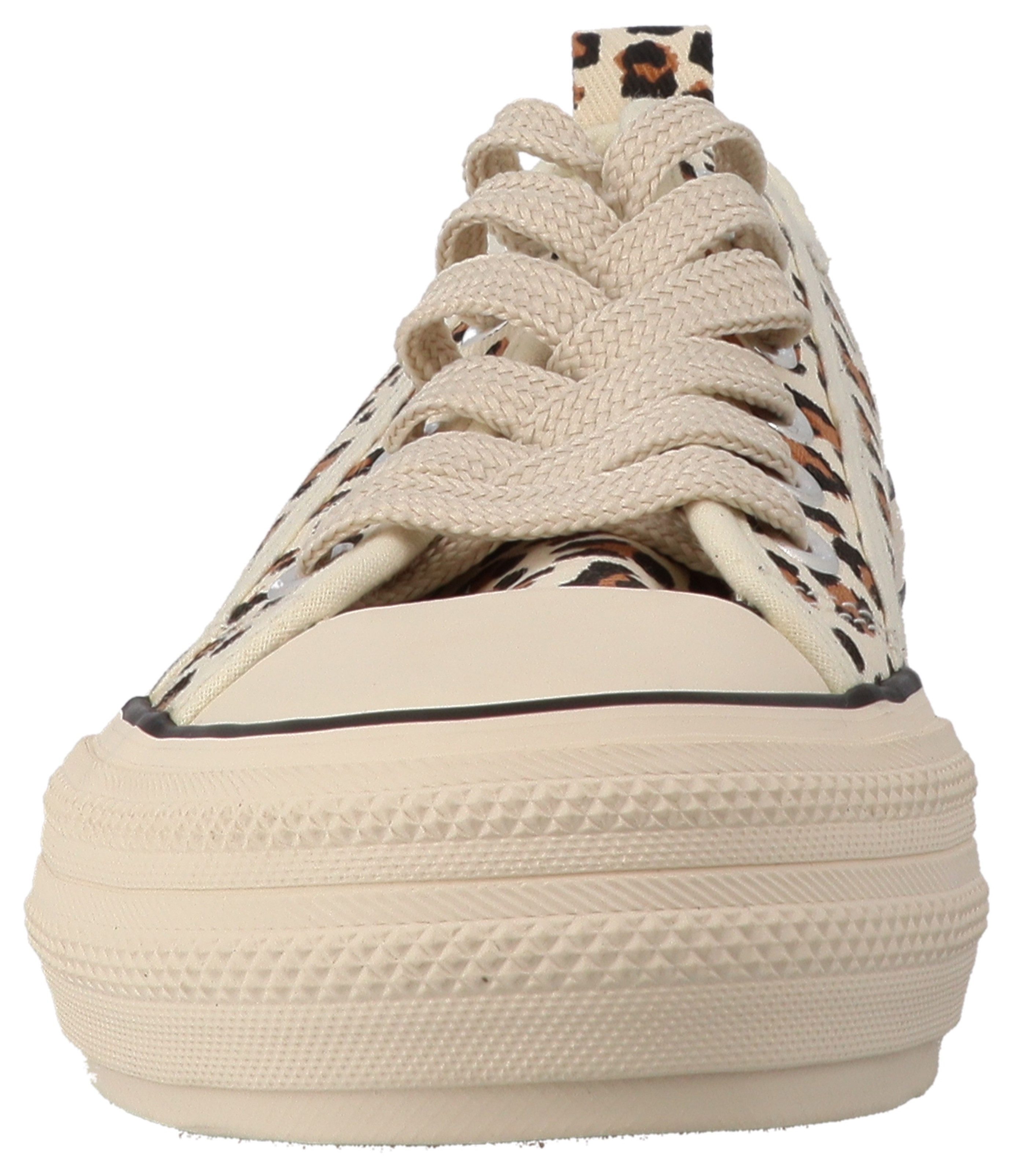 Tom Tailor Plateausneakers , vrijetijdsschoen, halfschoen, veterschoen in luipaard-look