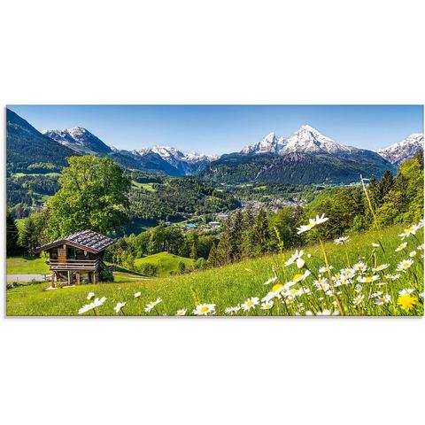 Artland print op glas Landschaft in den Bayerischen Alpen