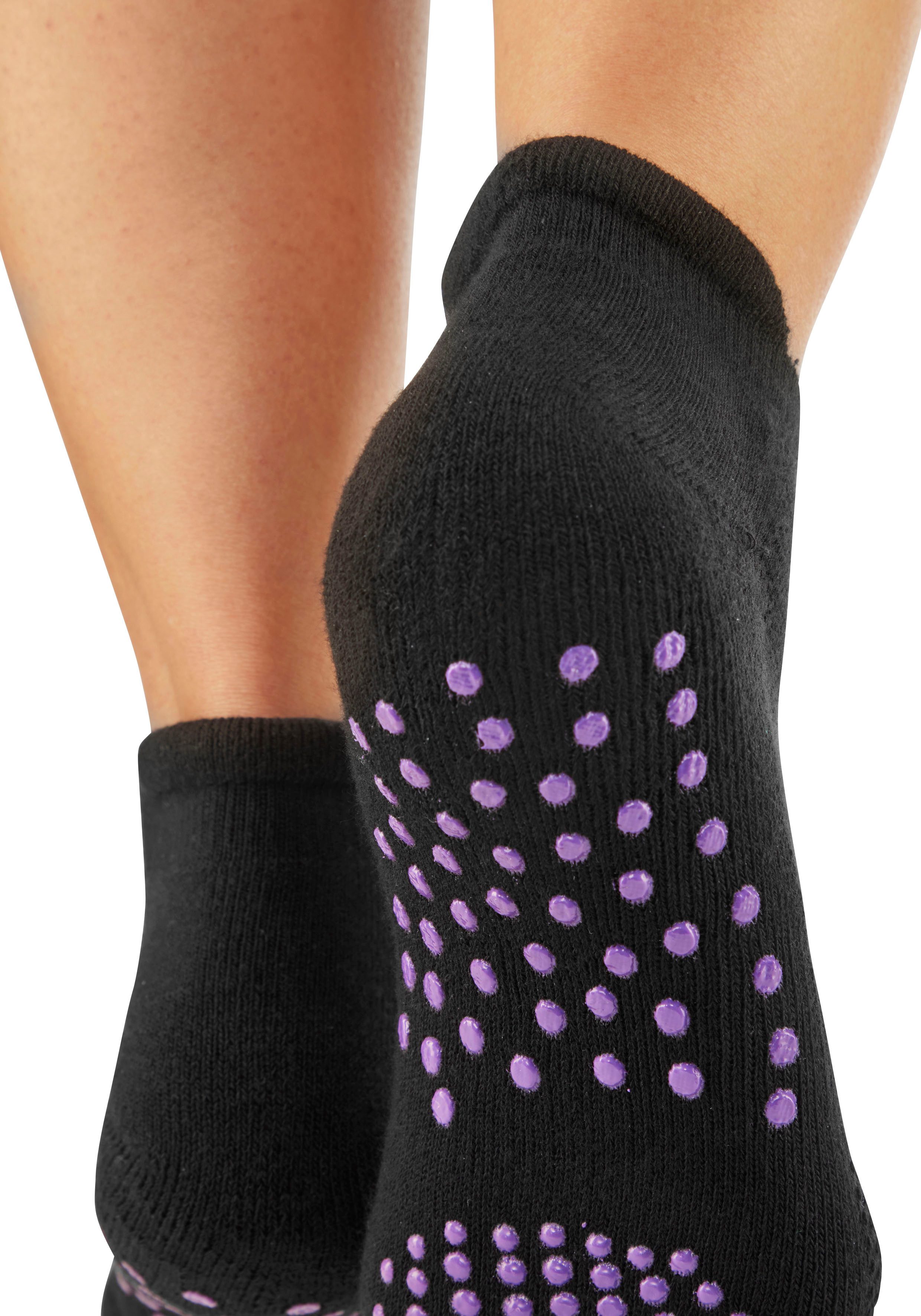 Lavana ABS-sokken met gekleurde nopjes (set, 3 paar)