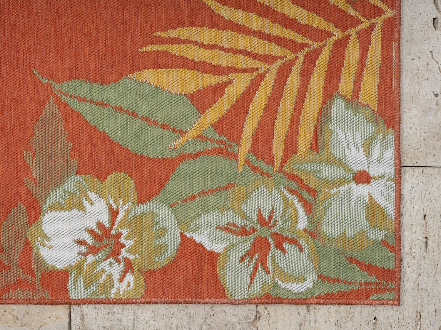 Myflair Möbel & Accessoires Vloerkleed Isla voorraadopruiming Omkeerbaar tapijt, bloemen, met rand, geschikt voor buiten, balkon, terras