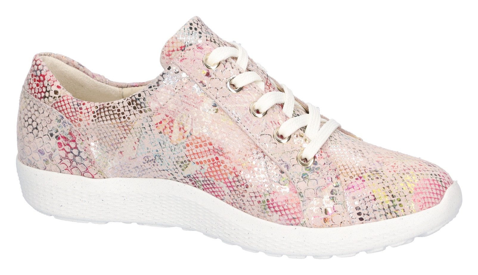 Waldläufer Veterschoenen K-Ira , lage schoen, comfortschoen met kleurrijke print, schoenwijdte k