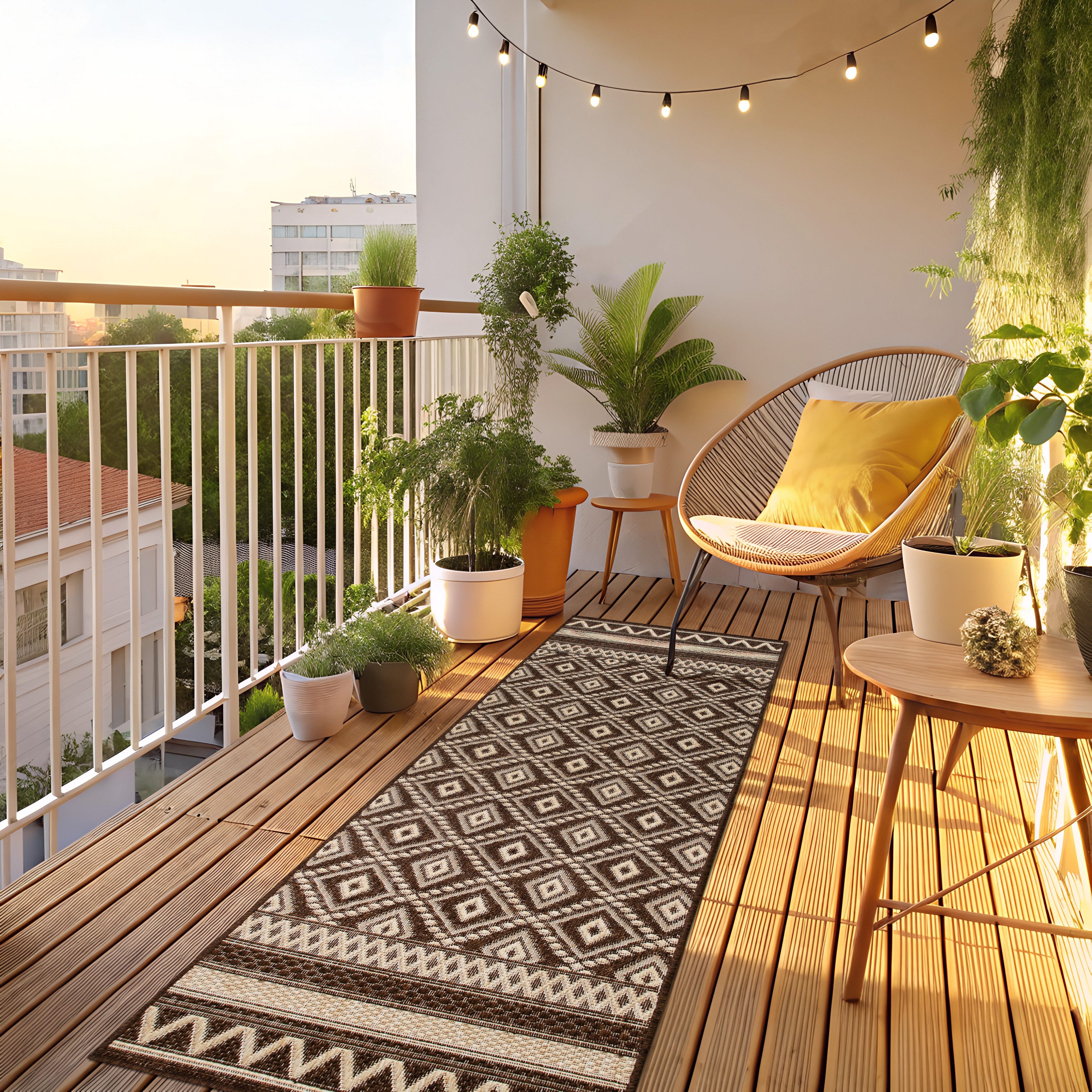 my home Vloerkleed Toronto is ook als loper verkrijgbaar Geschikt voor binnen en buiten, sisal-look, weerbestendig & uv-bestendig, boho