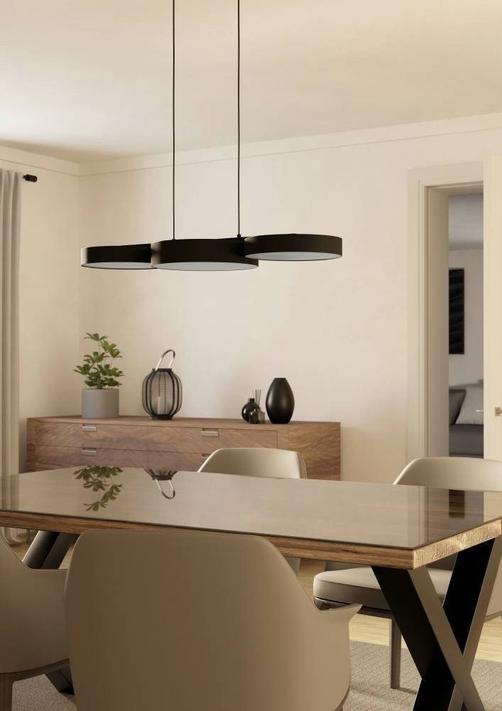 EGLO Hanglamp BARBANO-Z Hängelampe, schwarz weiß, ZigBee 3.0, Disco-Modus, Timer Hanglamp, ZigBee, app en spraakbesturing Alexa, RGB, dimbaar (1 stuk)