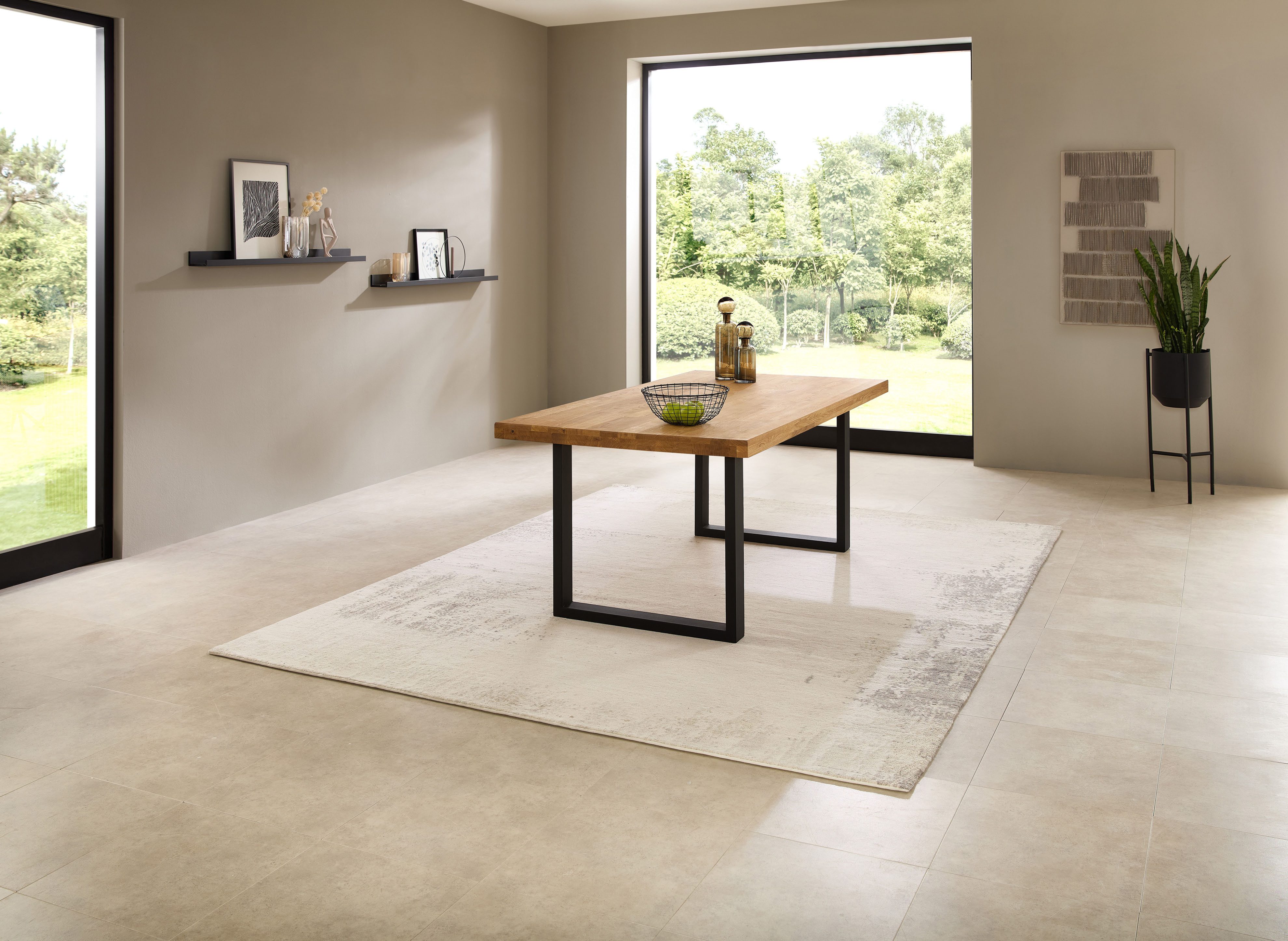 Stolkom Eettafel Chris eettafel eik massief hout, BxHxD 110x47x70 cm