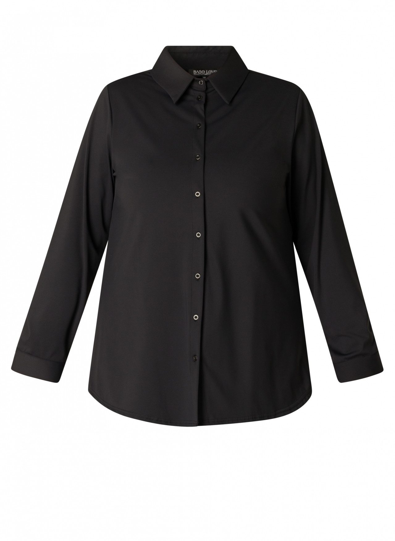 Base Level Curvy Blouse met lange mouwen Lara met stretch