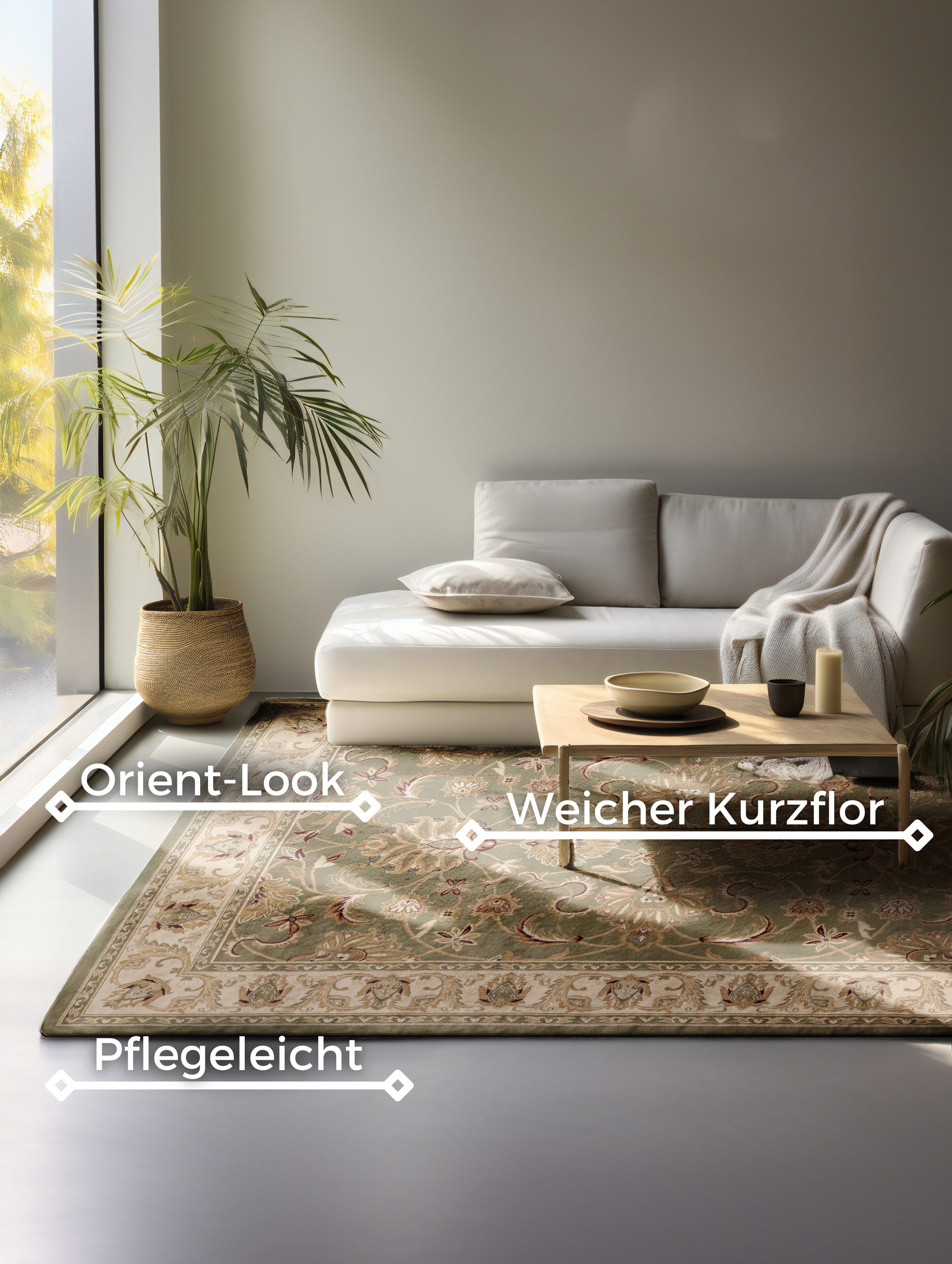 NOURISTAN Vloerkleed Harirud Orient look, slijtvast, onderhoudsvriendelijk, robuust