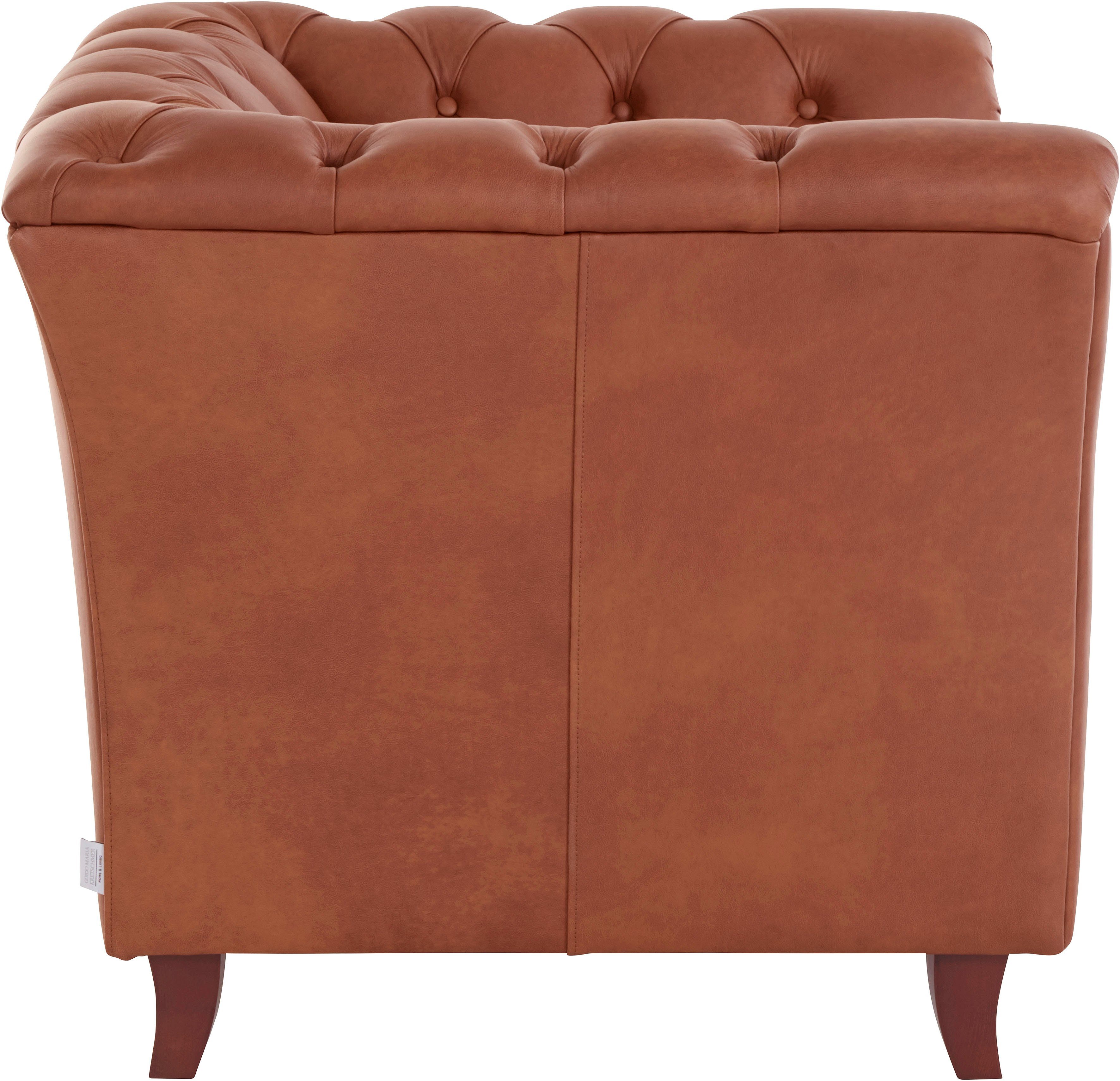 Home affaire Chesterfield-fauteuil Reims cocktailstoel, stoel met echte chesterfield-capitonnage, uitstekende verwerking