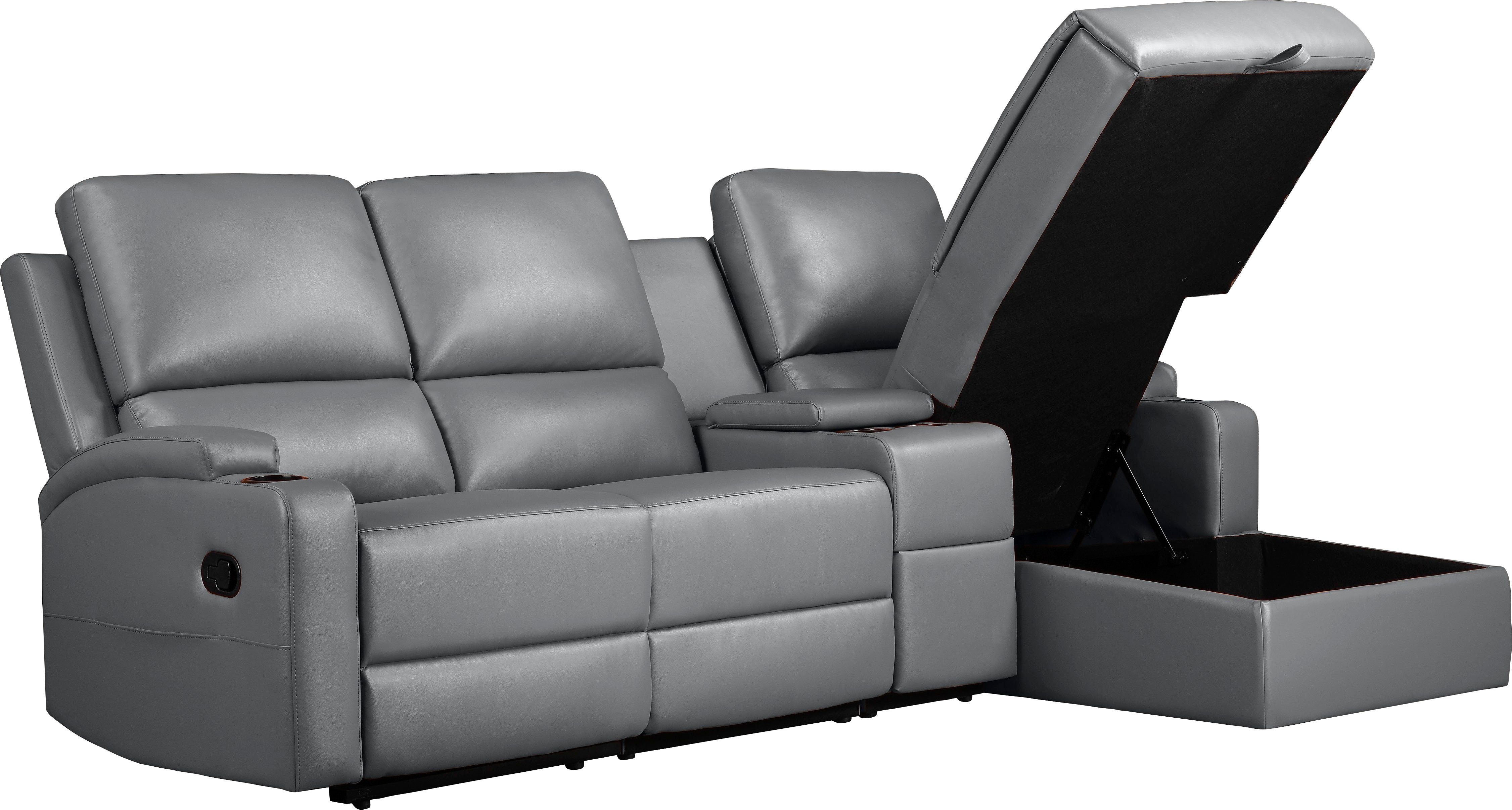 Home affaire Hoekbank Napori multimediabank, 3 bioscoopstoelen XXL, L-model, Bioscoopbank met relaxfunctie, bekerhouder, opbergvak en opbergbox