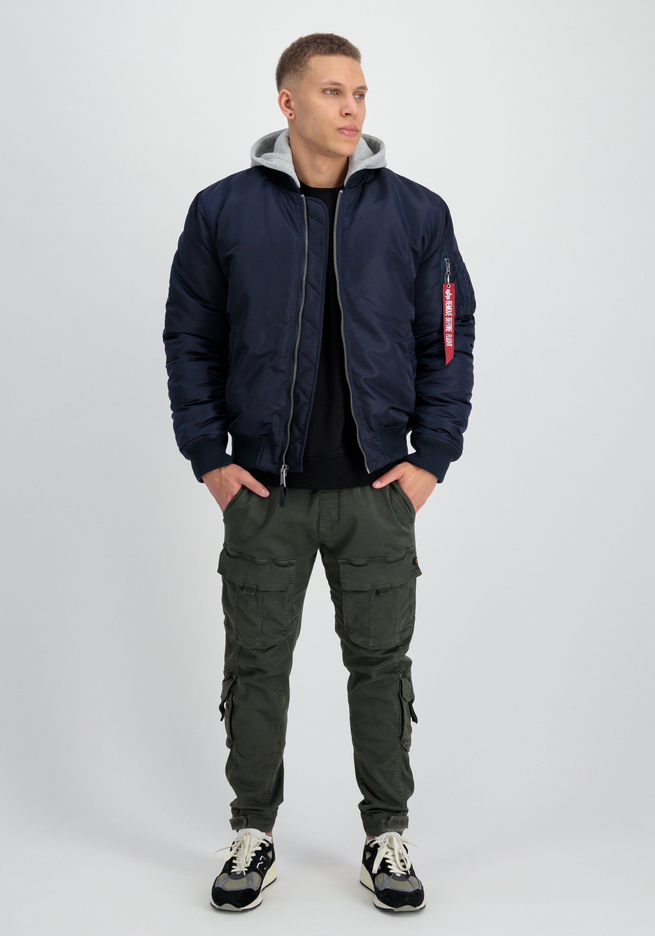 Alpha Industries Bomberjack MA-1 Zip Hood Back EMB