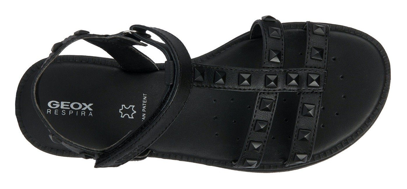 Geox Sandalen J SANDAL KARLY GIRL , zomerschoen, klittenbandschoen, sandaal, met bloemen applicatie