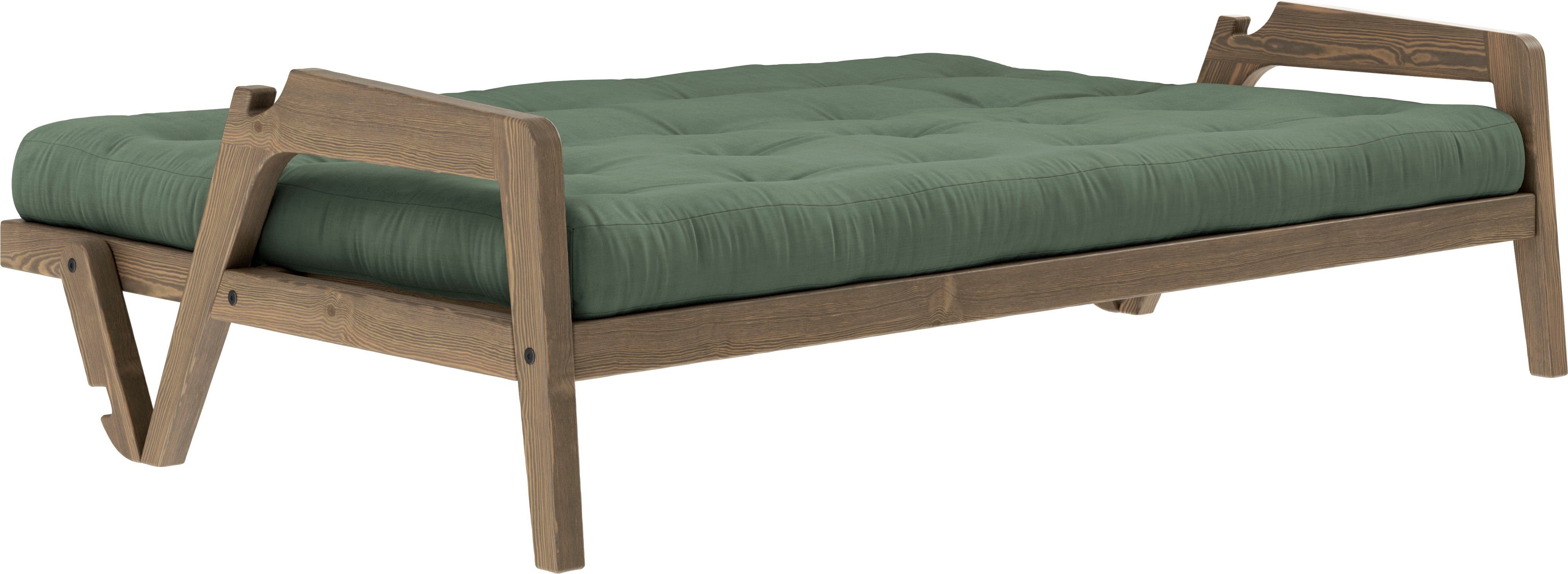 Karup Slaapbank Graf Met houtstructuur, incl. futonmatras, ligoppervlak 130x190 cm