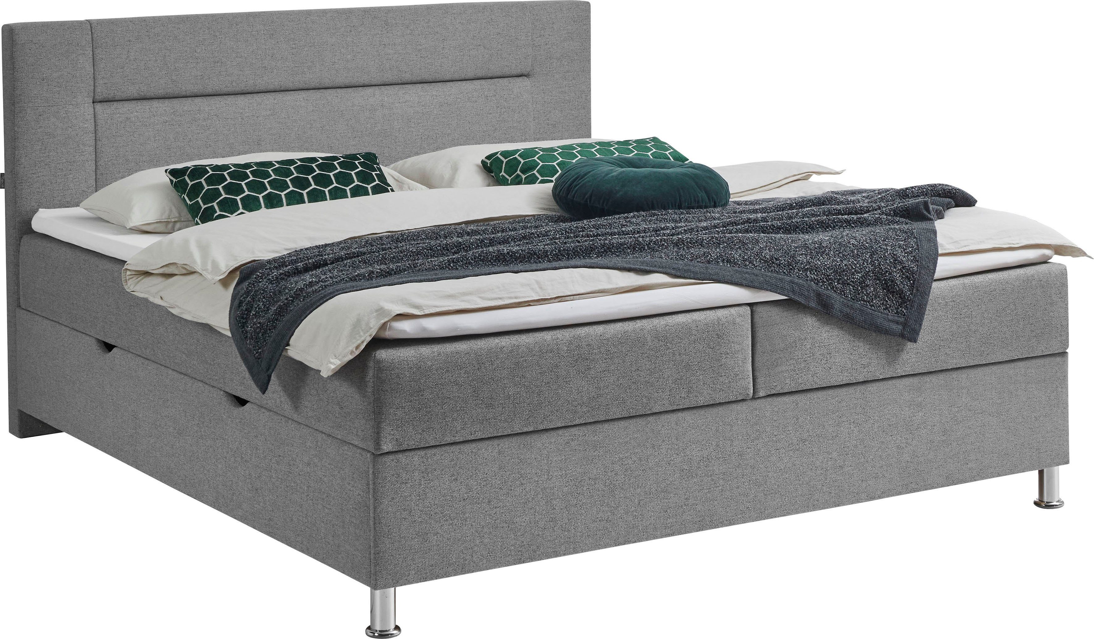 INOSIGN Boxspring Escalon met opbergruimte, inclusief topper beschikbaar in de breedtes 120x200 cm en 180x200 cm
