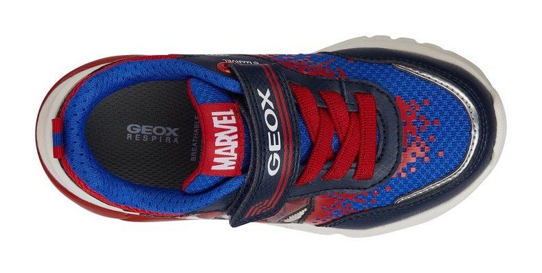 Geox Sneakers J CIBERDRON BOY F met coole knipperfunctie, vrijetijdsschoen, lage schoen, veterschoen