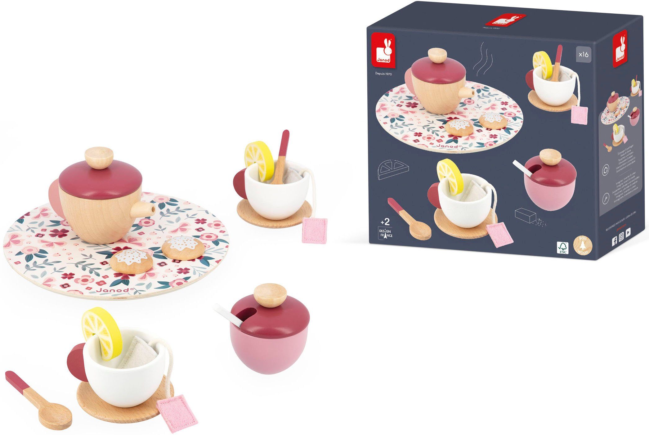 Janod Speelservies Theeservies - twist FSC®- beschermt bos - wereldwijd