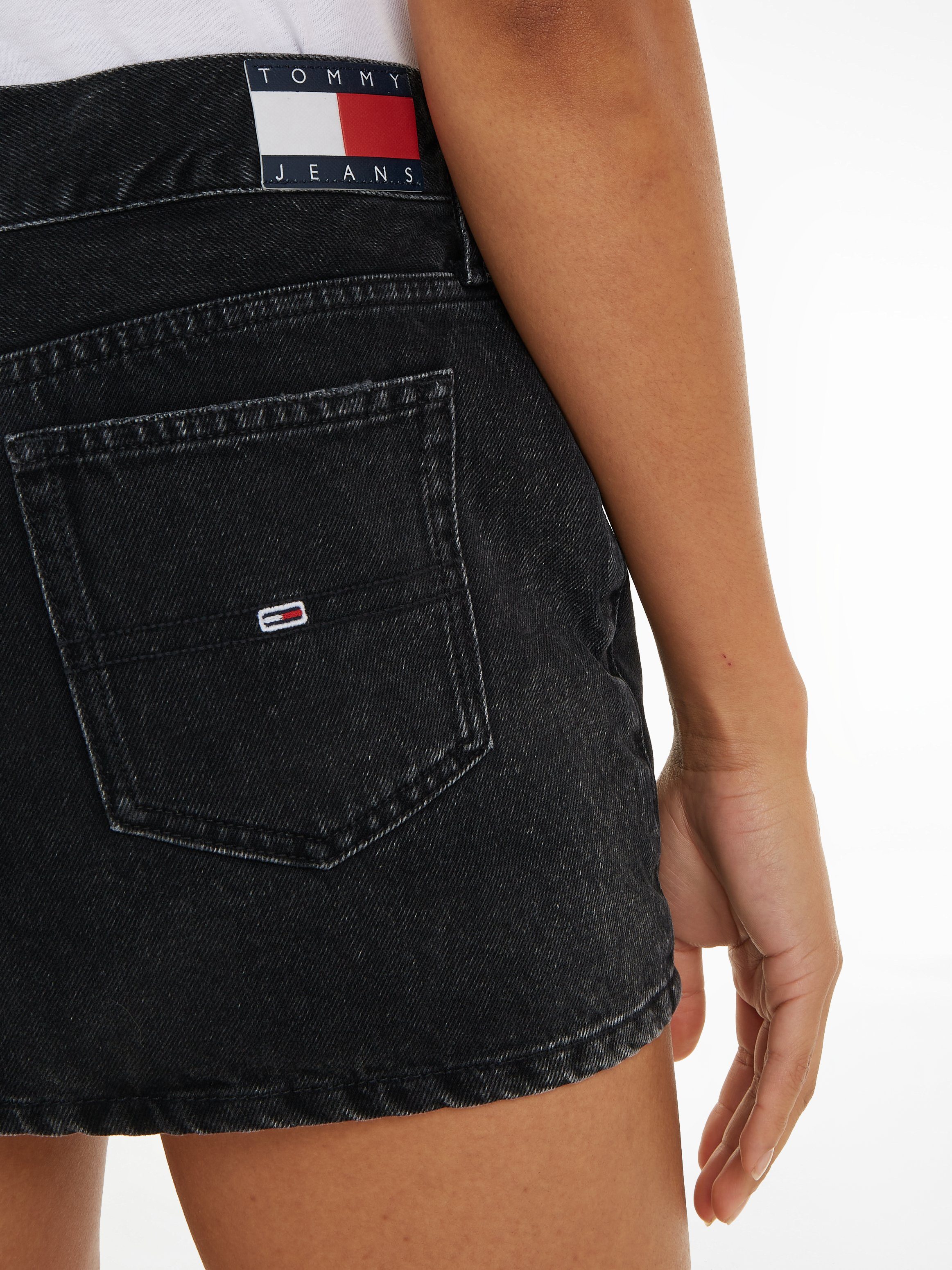 TOMMY Jeans rok LW MCR MN SKIRT BH0082 Webrok in 5-pocket stijl