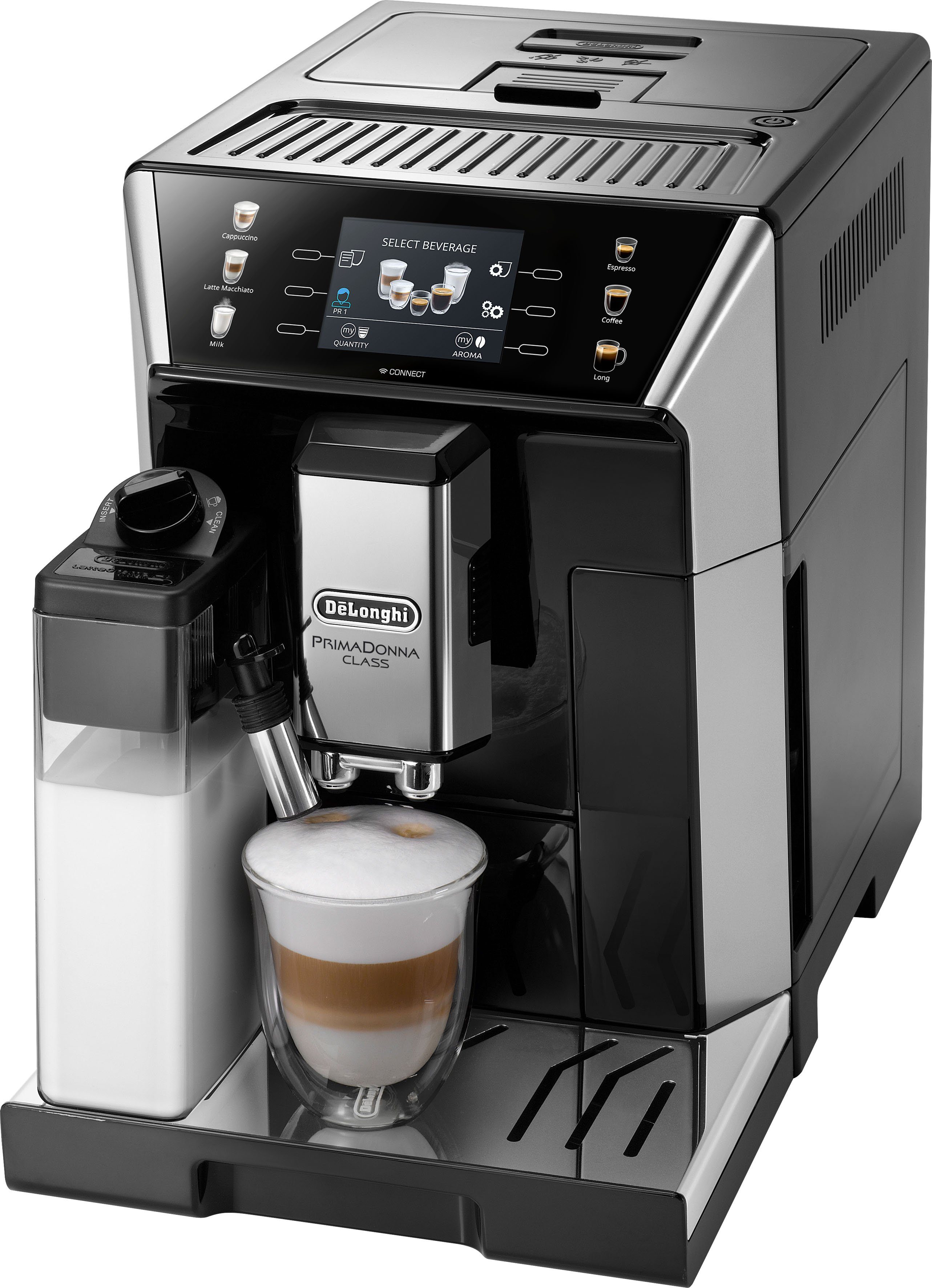 de'longhi volautomatisch koffiezetapparaat primadonna class ecam 550.65.sb, zwart zwart
