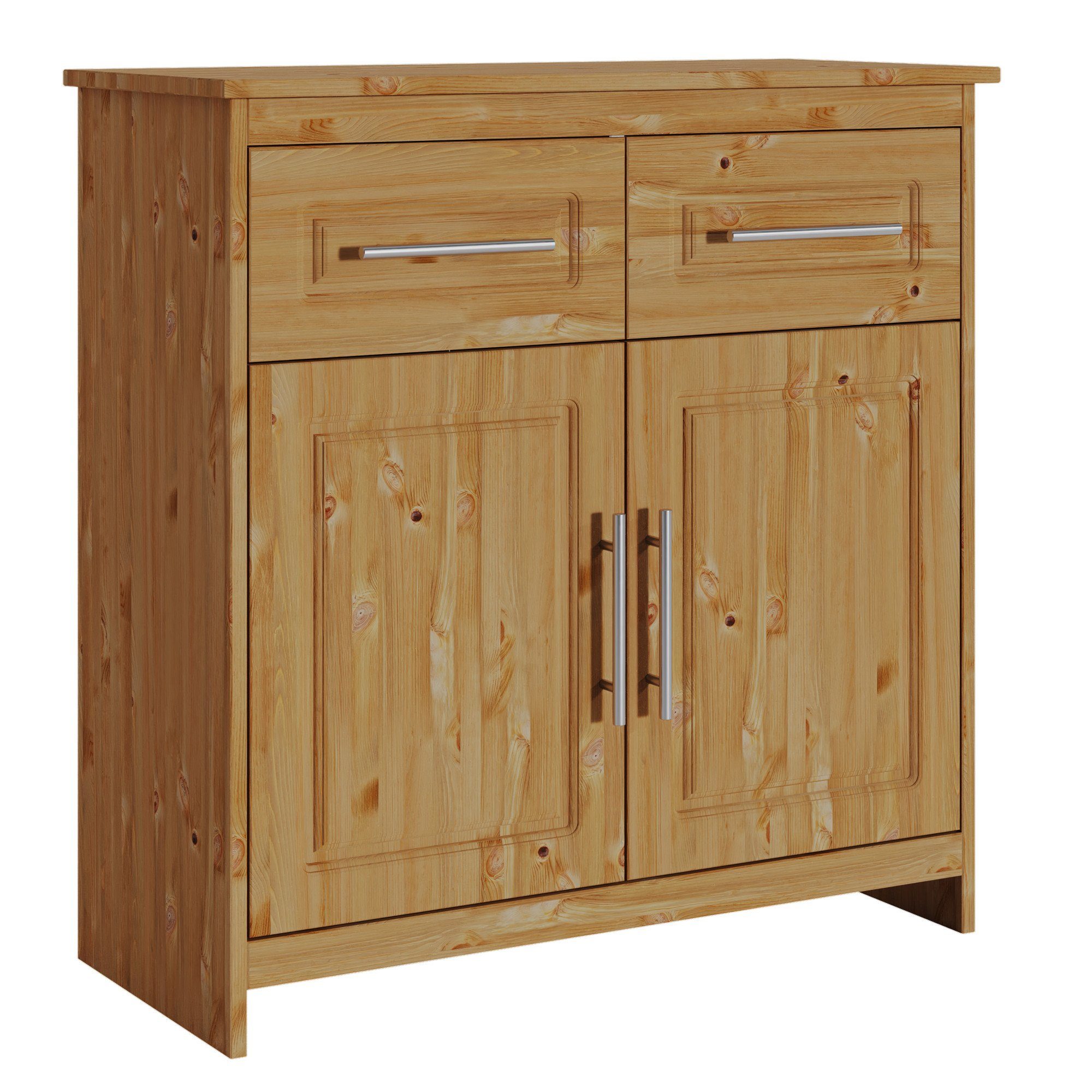Home affaire Schoenenkast Lukas Gemaakt van massief grenen, decoratief gefreesd schoenenkasten beige