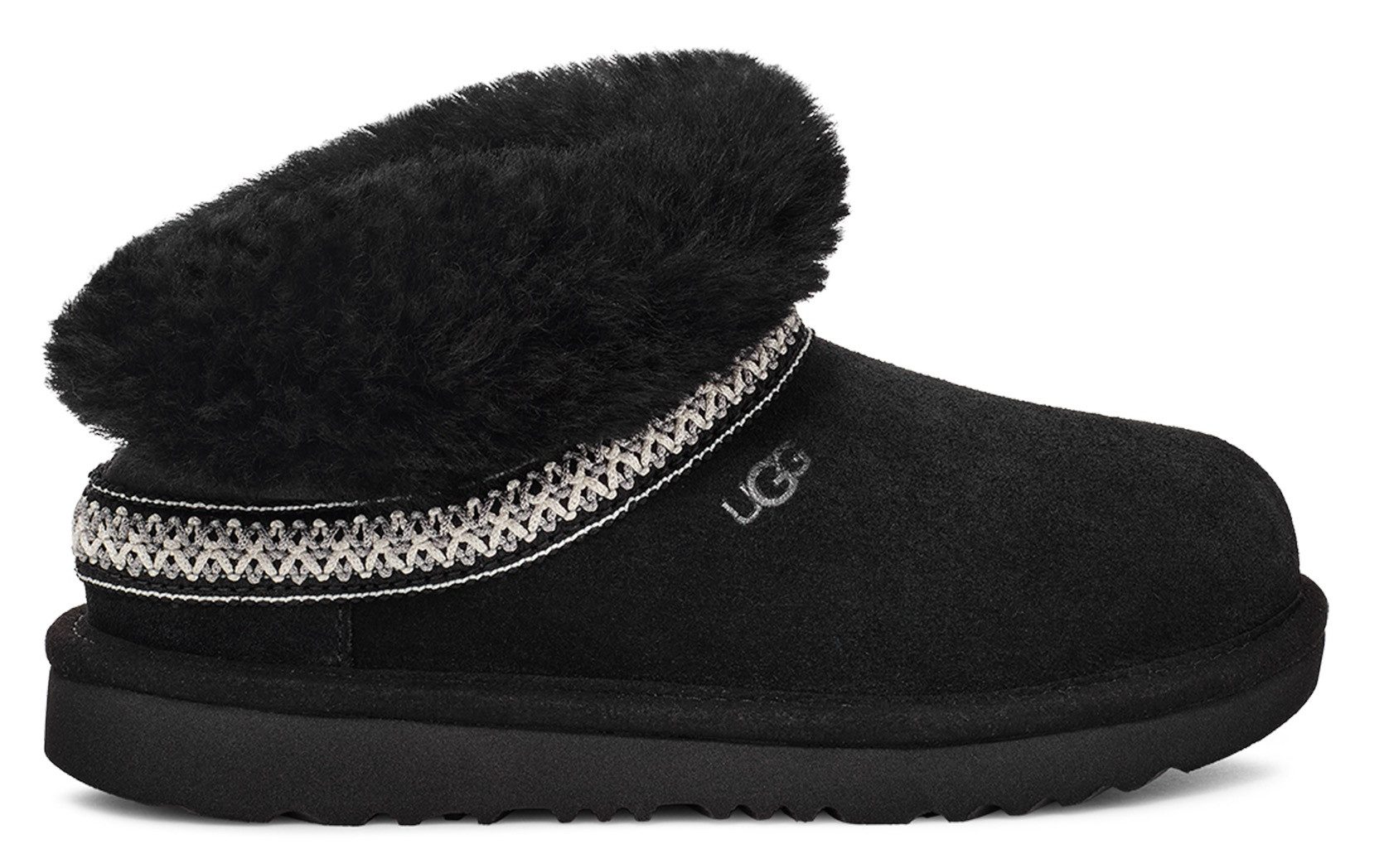 UGG Boots zonder sluiting CLASSIC MINI CRESCENT , instaplaarzen, hut schoen, winterschoen met lamsvelkraag