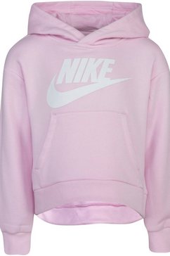 nike sportswear hoodie club fleece high low pullover roze