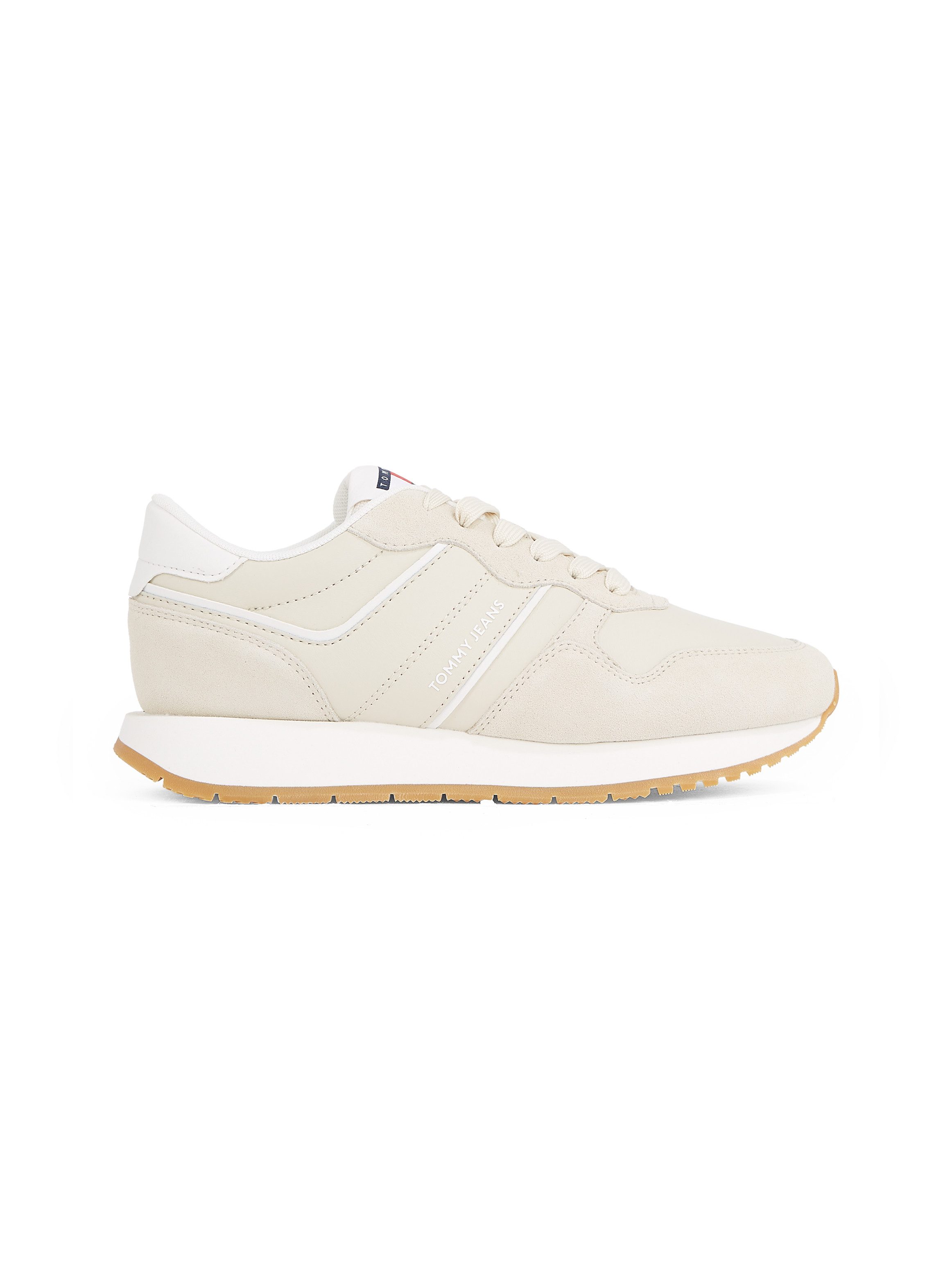TOMMY JEANS Plateausneakers TJW EVA RETRO RUNNER , vrijetijdsschoen, halfschoen, veterschoen met gepolsterde schacht