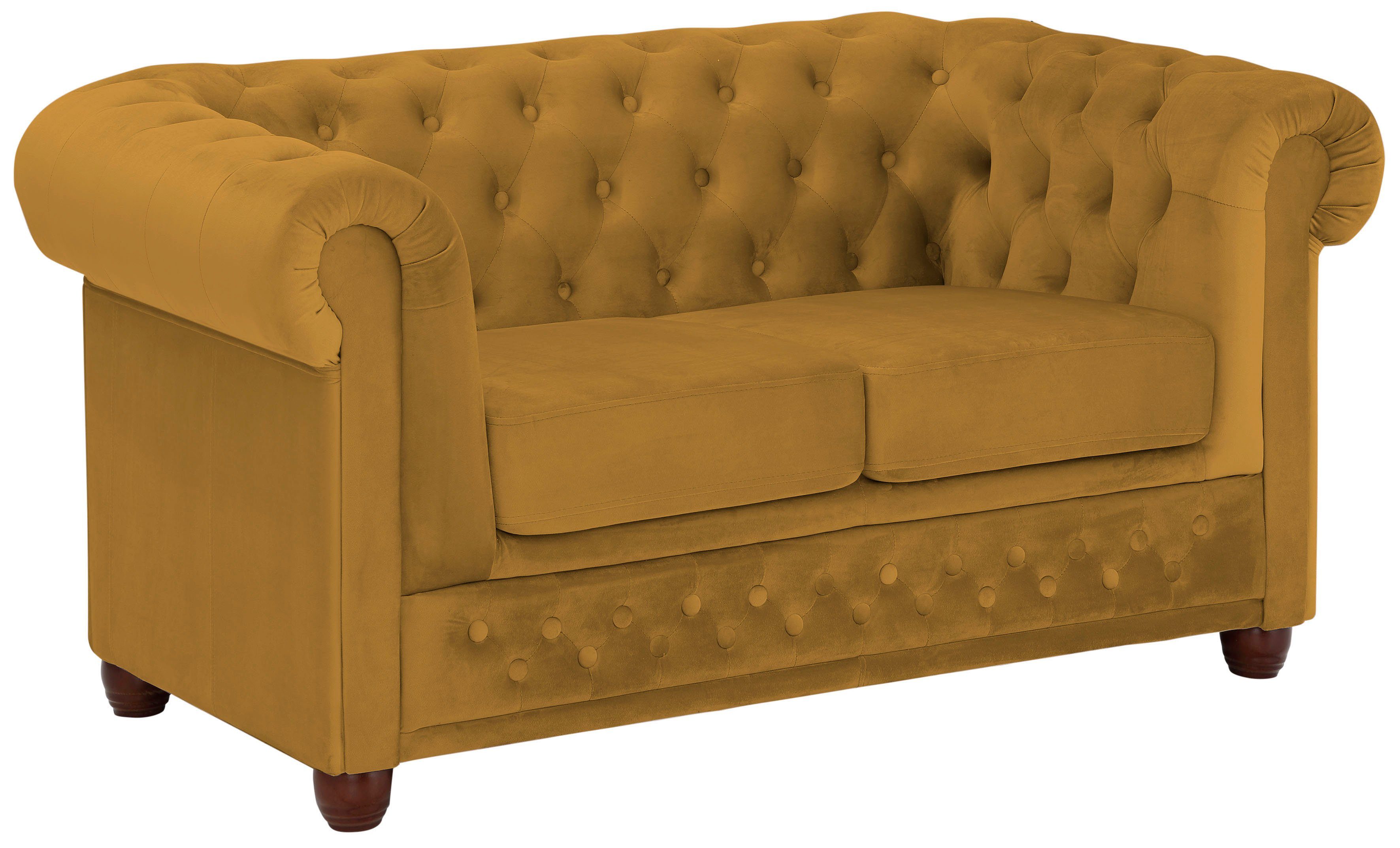 Home affaire Chesterfield-bank New Castle met hoogwaardige capitonnage in chesterfield-design, bxdxh: 148x86x72