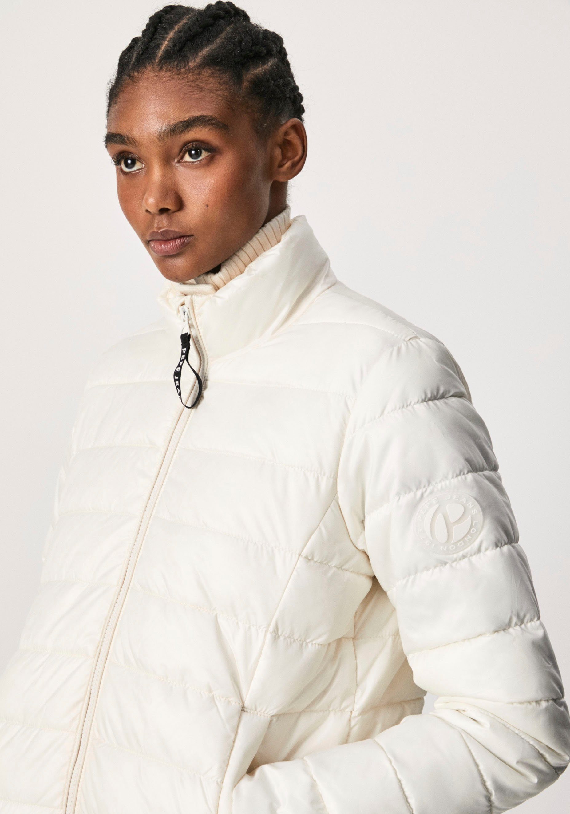 Pepe Jeans Gewatteerde jas Fanny met deelbare ritssluiting en leuke stiksels
