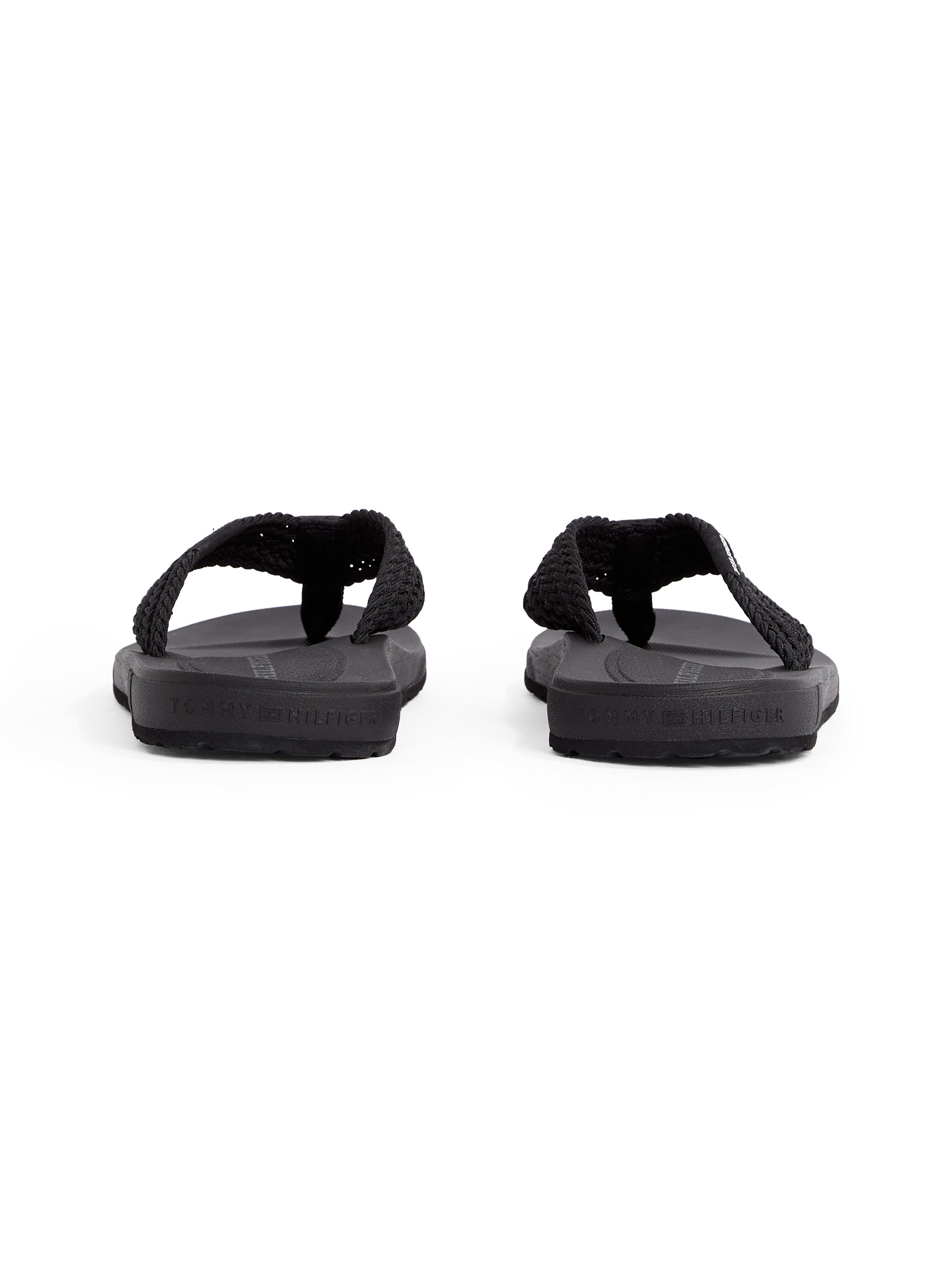 Tommy Hilfiger Teenslippers MOLDED HILFIGER WEB BEACH SANDAL , zomer schoen, flats, strand schoen met zij logo-opdruk