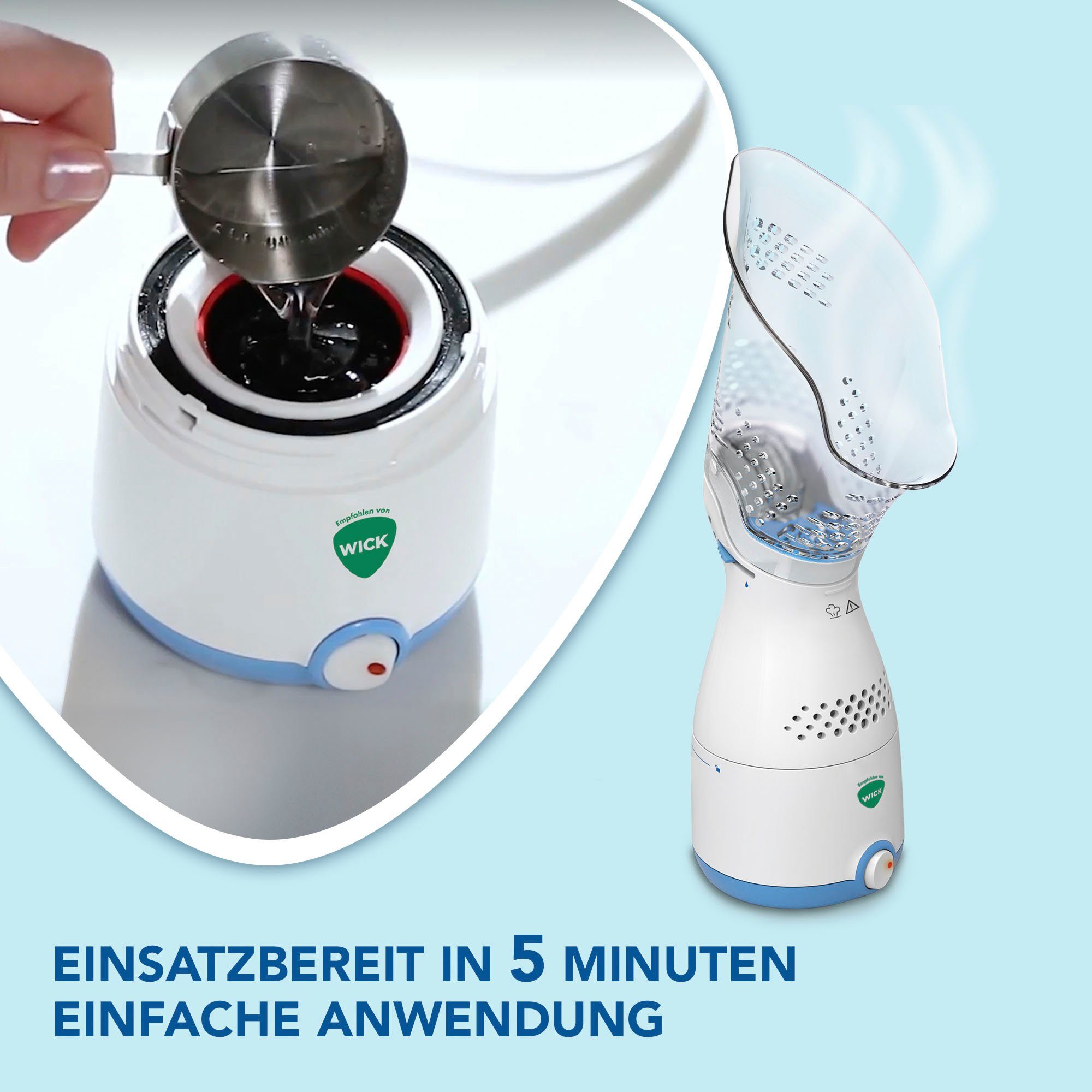 WICK Inhalatieapparaat Sinus inhalator - VH200 Bij hoesten, verkoudheid of een verstopte neus