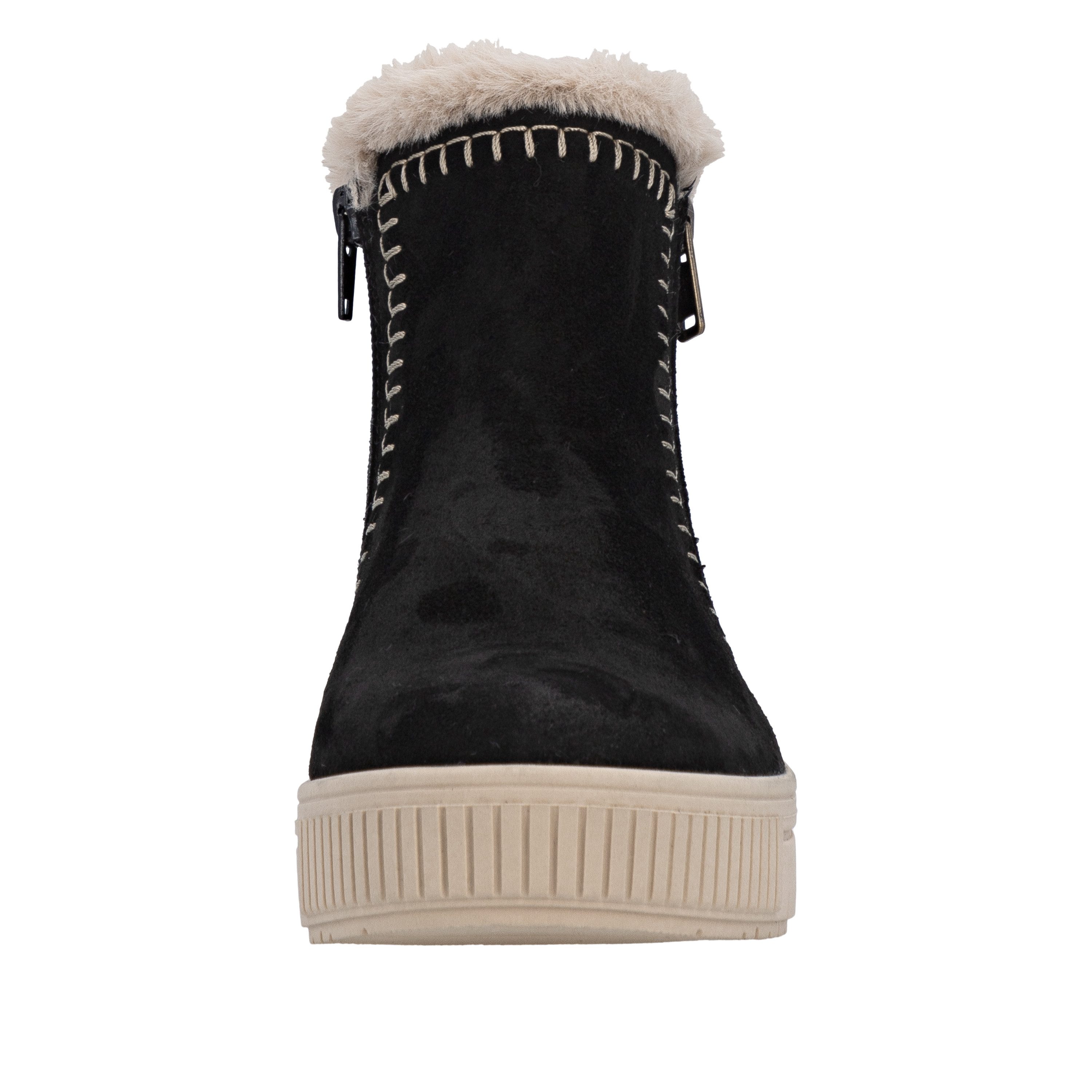 Remonte Winterlaarzen Elisabeth Hurley-Collection Winter enkellaars, plateaulaarzen met imitatiebontrand en zacht voetbed