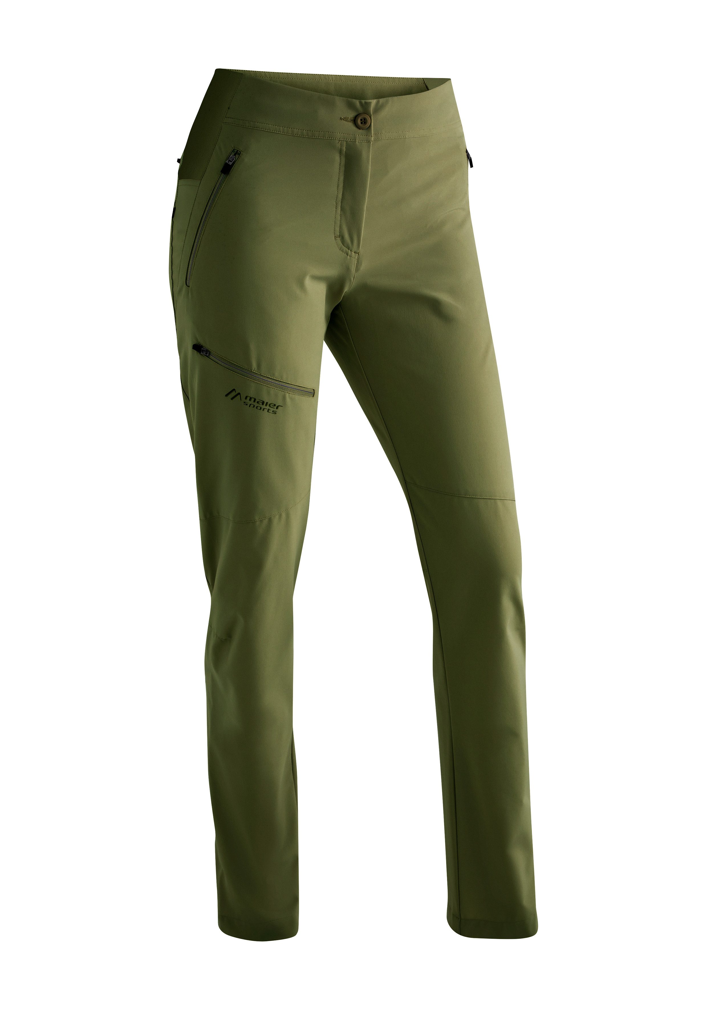 Maier Sports Outdoorbroek Latit Slim Vario W Dames wandelbroek lange outdoorbroek trekkingbroek slim