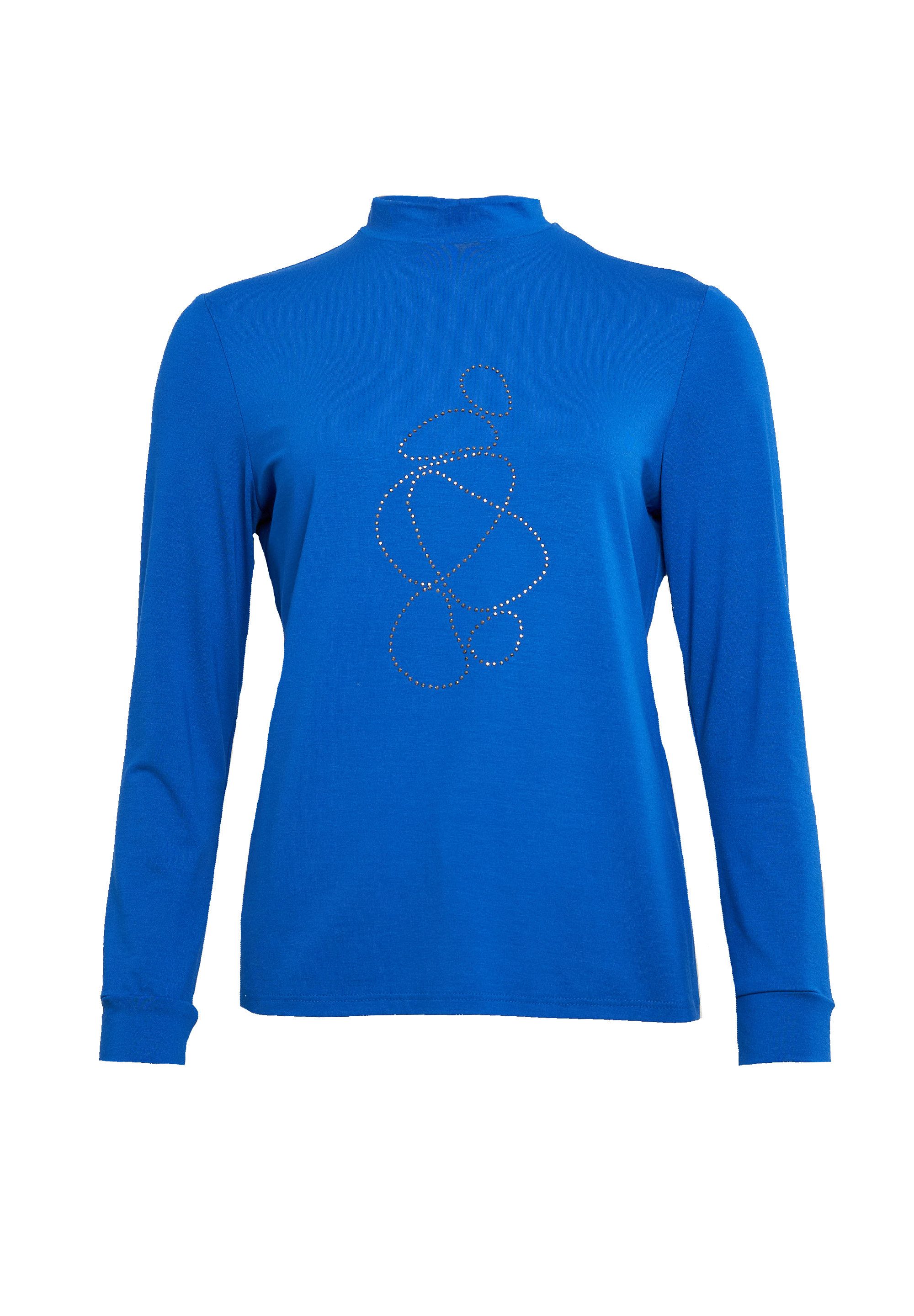 Seidel Moden Shirt met lange mouwen met glitterstenen, made in germany