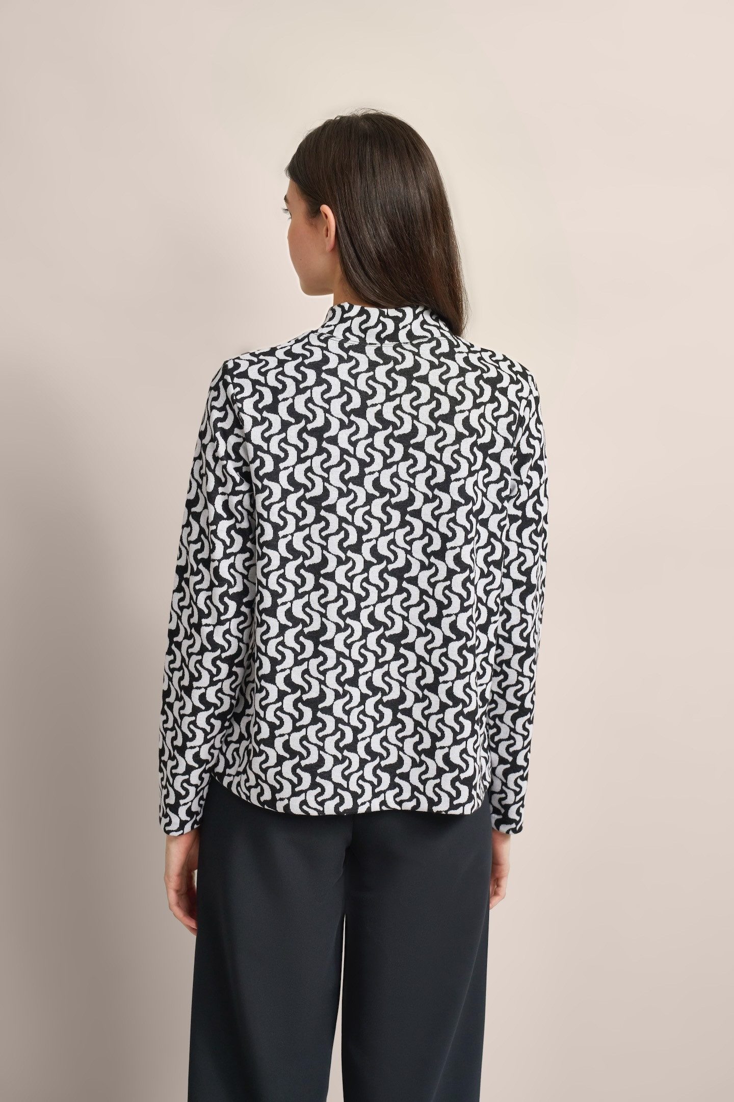 Bugatti Shirt met lange mouwen met grafische patronen