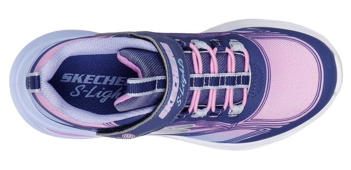 Skechers Sneakers COSMIC GLOW LIGHTS Klittenbandschoen met glitter, maat sjabloon te downloaden