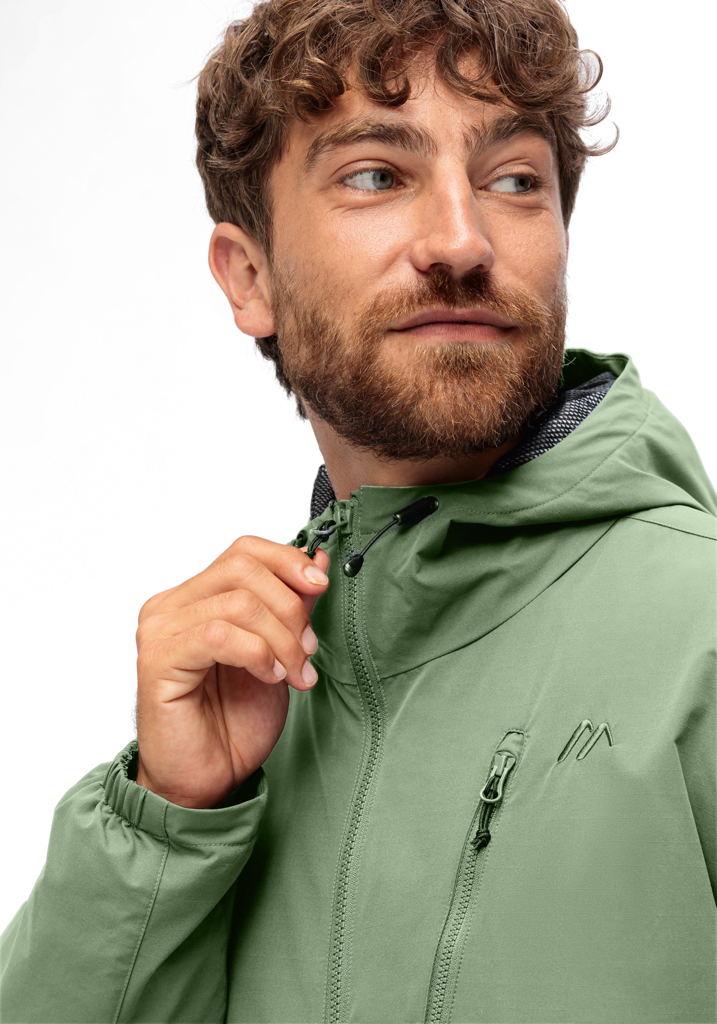 Maier Sports Outdoorjack ArorA Loop M Heren jacke waterdicht, functionele jas met 3 buitenzakken + binnenzak