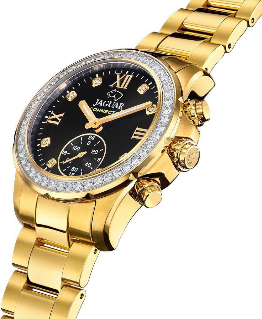 Jaguar Chronograaf Connected Polshorloge, dameshorloge, saffierglas, stopwatchfunctie, Swiss Made