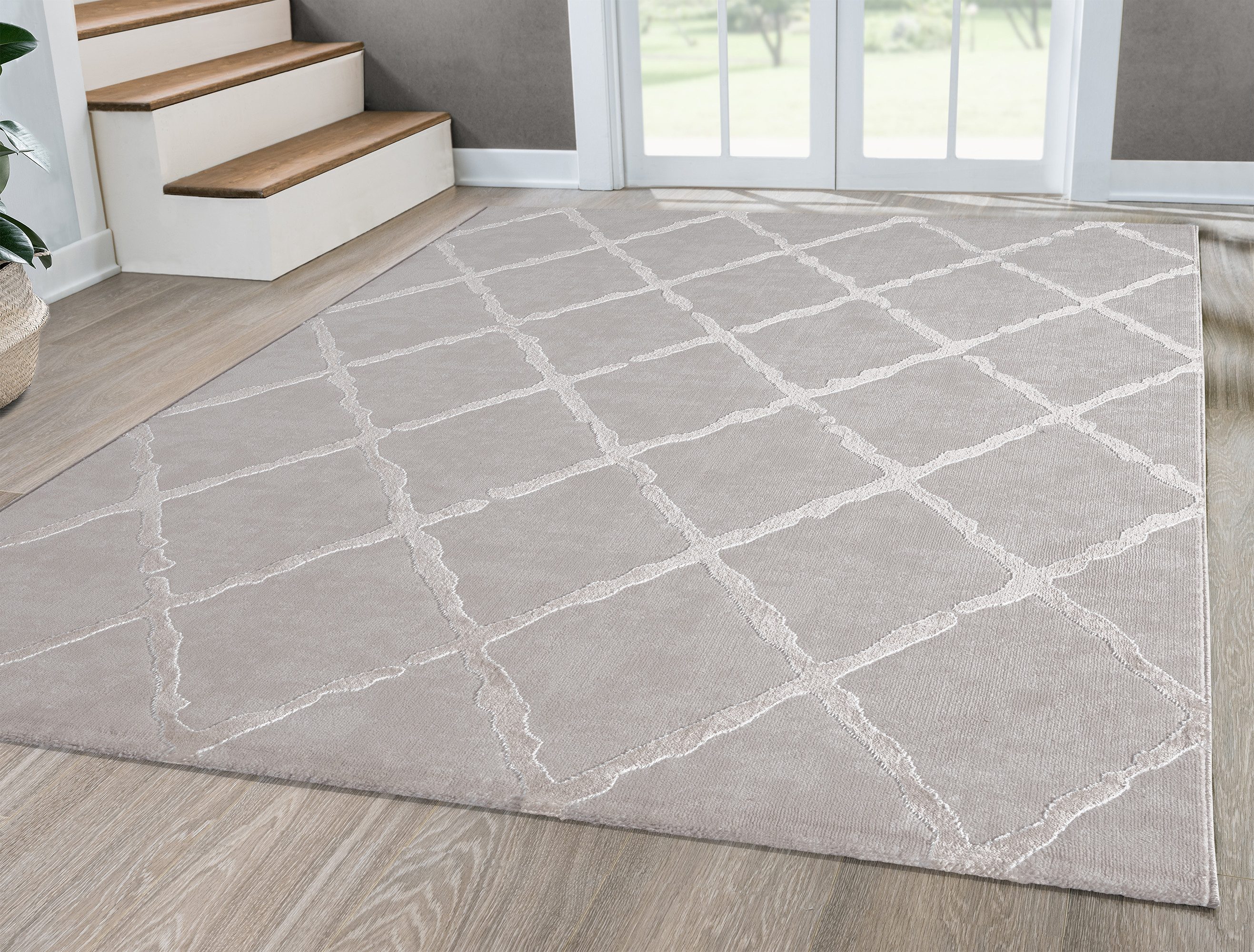 The carpet Vloerkleed Knight moderne woonkamer tapijt met elegant glanzende pool