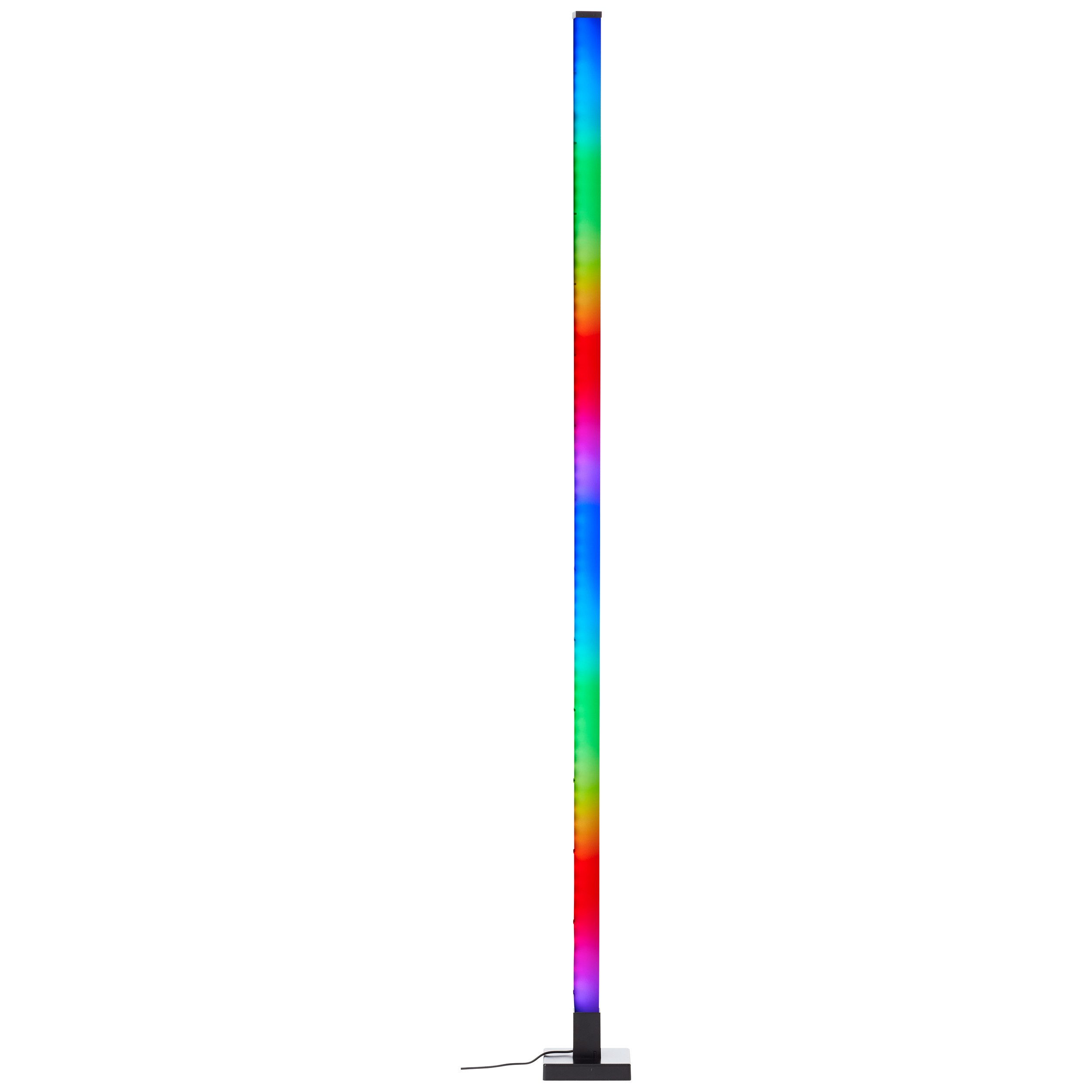 BreLight Led-staande lamp Neele LED vloerlamp, 150 cm, digitaal RGB, muzieksensor, dimbaar (1 stuk)