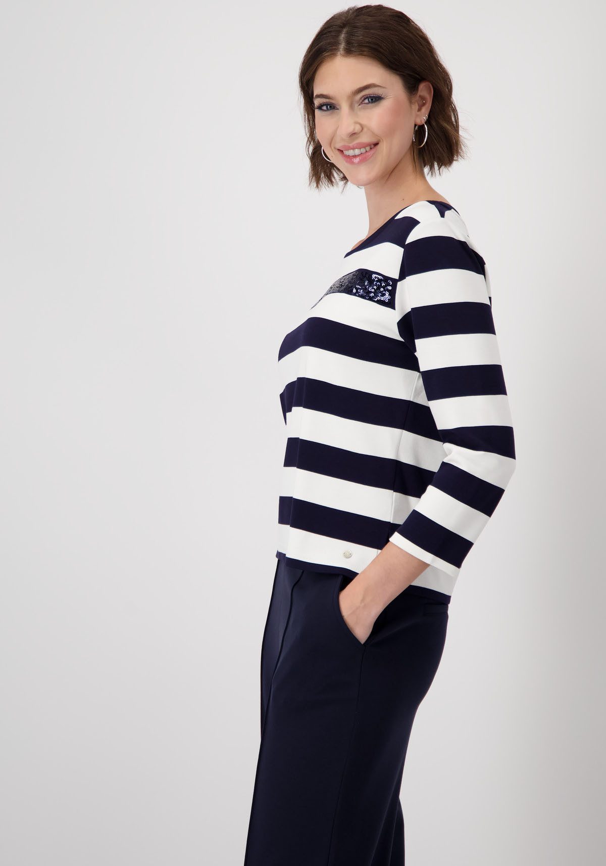 Monari Sweatshirt met pailletten