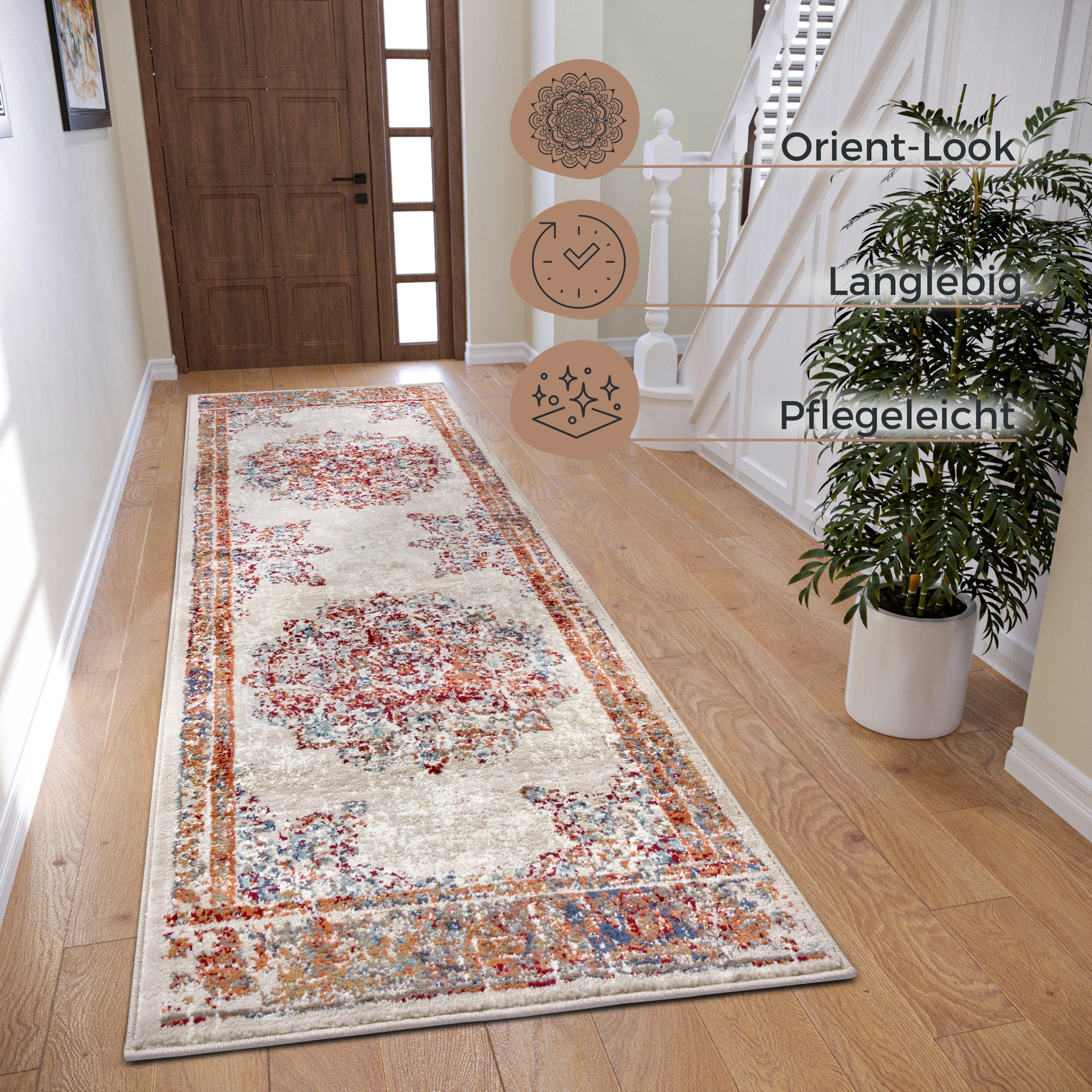 HANSE Home Vloerkleed Maderno Loper, oosters, kortpolig, woonkamer, slaapkamer, eetkamer