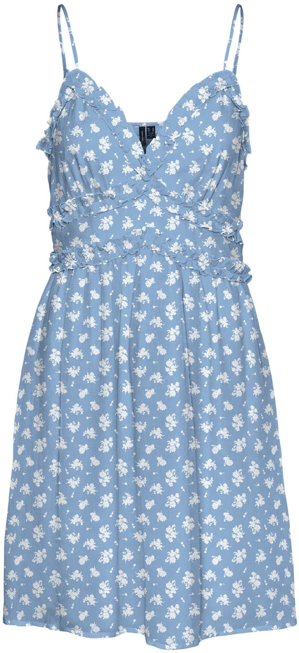 Vero Moda Zomerjurk VMSMILLA SINGLET FRL DRESS WVN GA met ruchebeleg