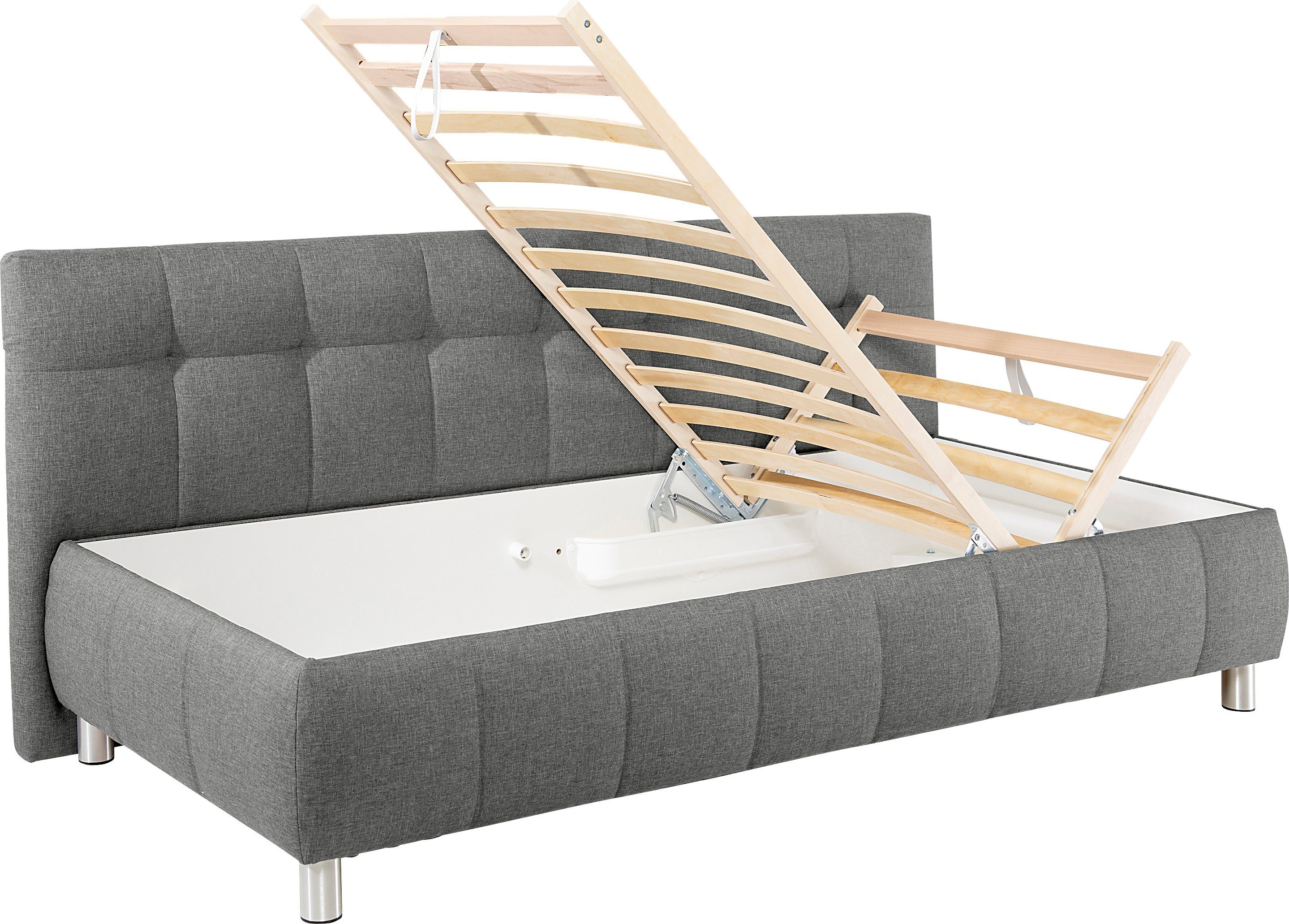 Maintal Bed Malea met bedkist, in 3 breedten, binnenvering- of bonell-matras ter keuze