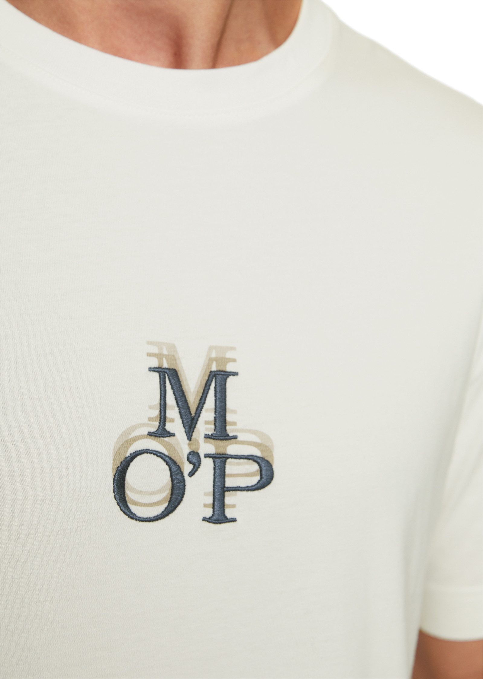 Marc O'Polo T-shirt In zachte single jersey kwaliteit, merk borduurwerk