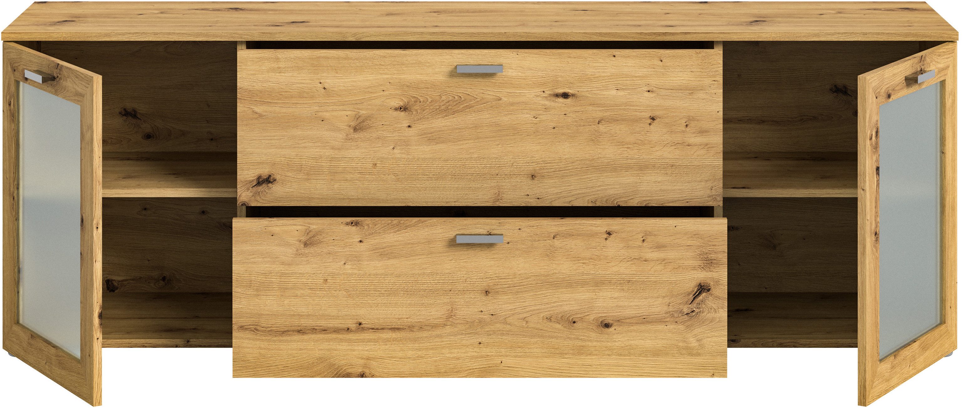 INOSIGN Tv-meubel Onex, breedte 180 cm, met glazen deuren, veelzijdig inzetbaar
