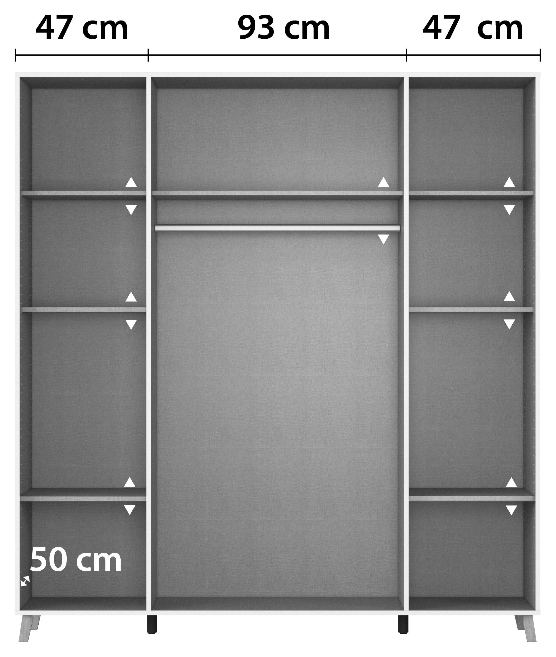 rauch Draaideurkast Kledingkast kast garderobe waskast SHINJO Grepen en voeten van massief hout, veel opbergruimte MADE IN GERMANY