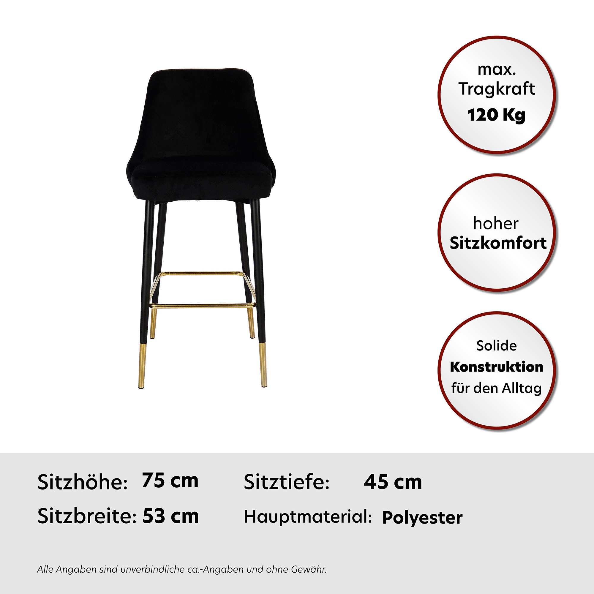 Kayoom Kinderstoel Barkruk Mojo, gestikte rugleuning modern, elegant, onopvallende moderne kleurkeuze (1 stuk)