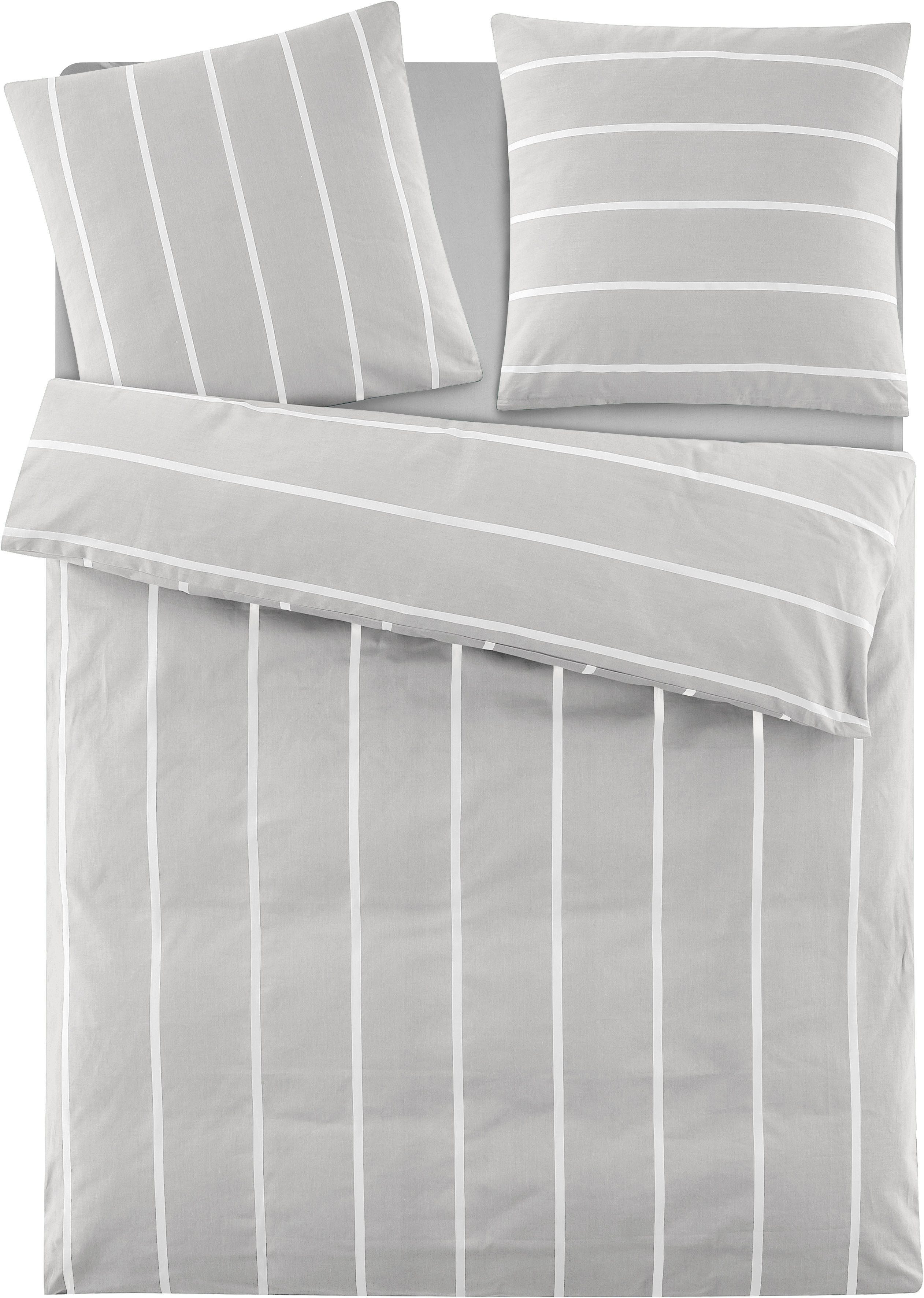 Omkeerbaar beddengoed MIETTE met moderne strepen, beddengoed vanaf maat 135x200 cm verkrijgbaar (2-delig)